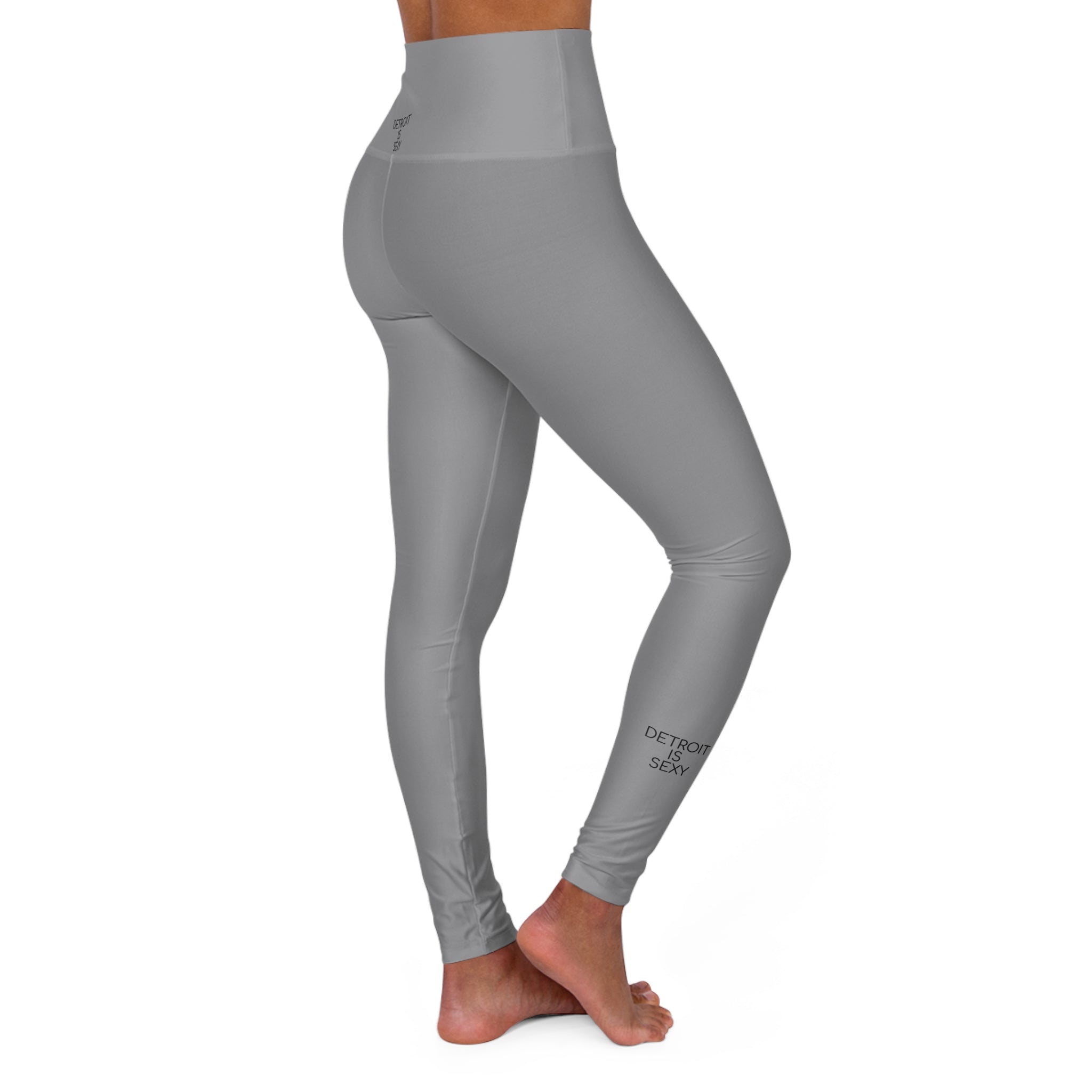 Detroit Is Sexy Gray High-Waisted Yoga Leggings - Tonyalicious Tees