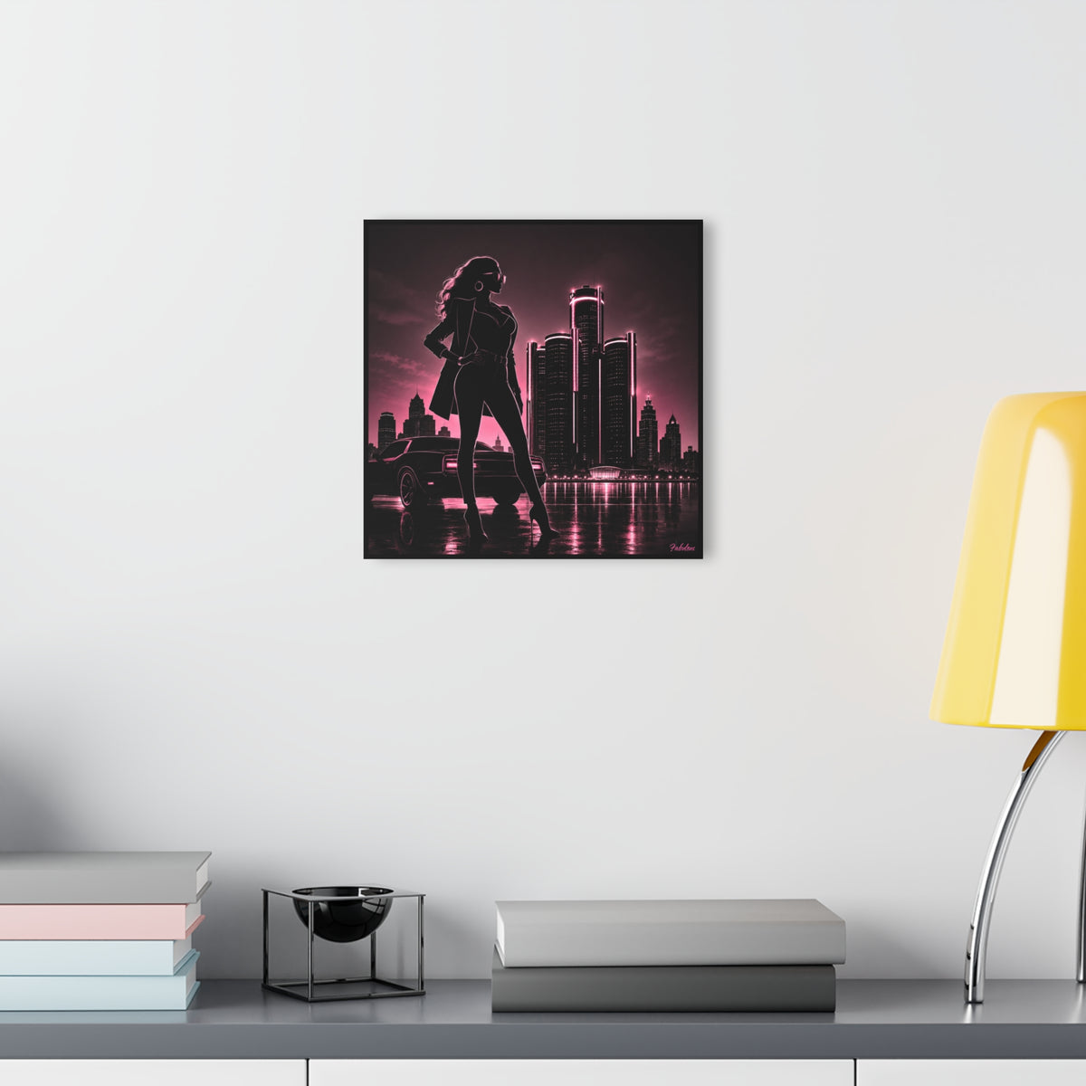 Detroit Fabulous Neon Nights Acrylic Art Series No. 1 - Motor City Muse
