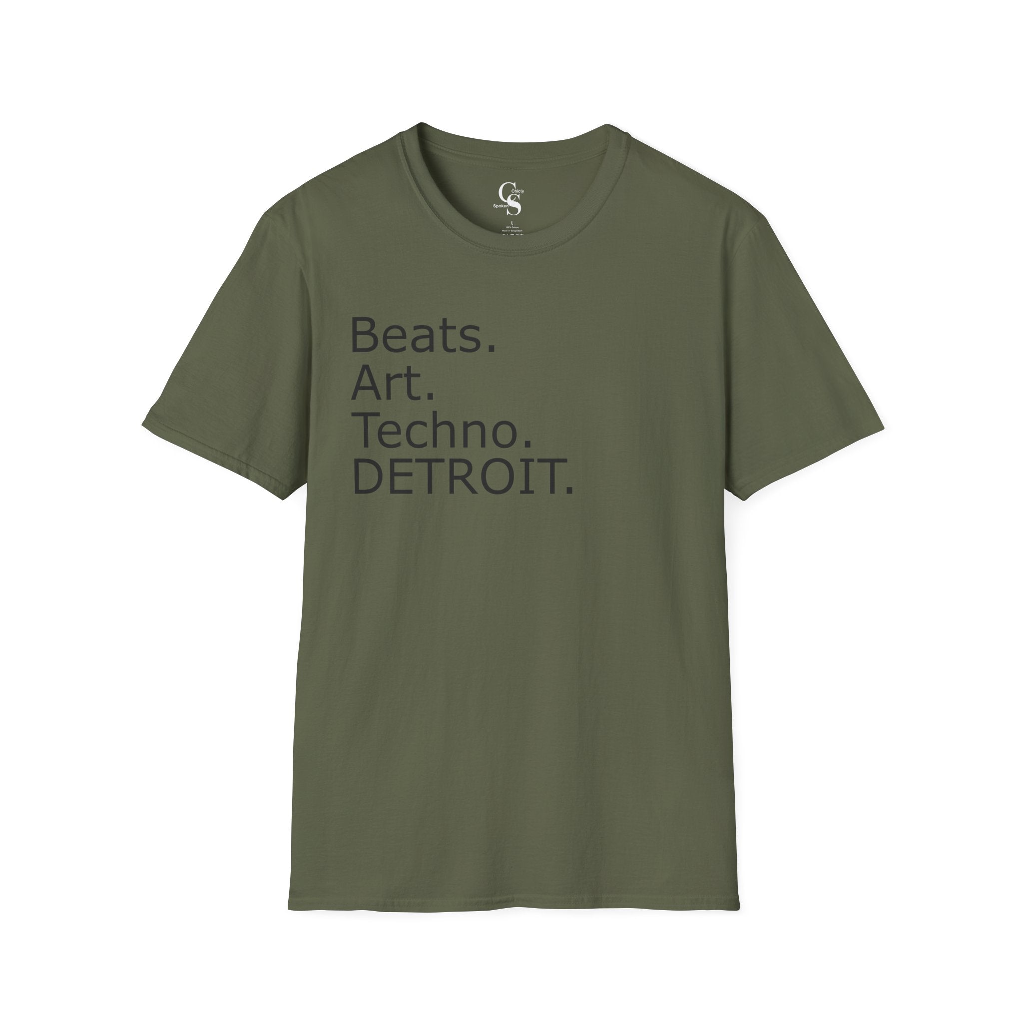 Beats. Art. Techno. Detroit Tee - Front and Back Print