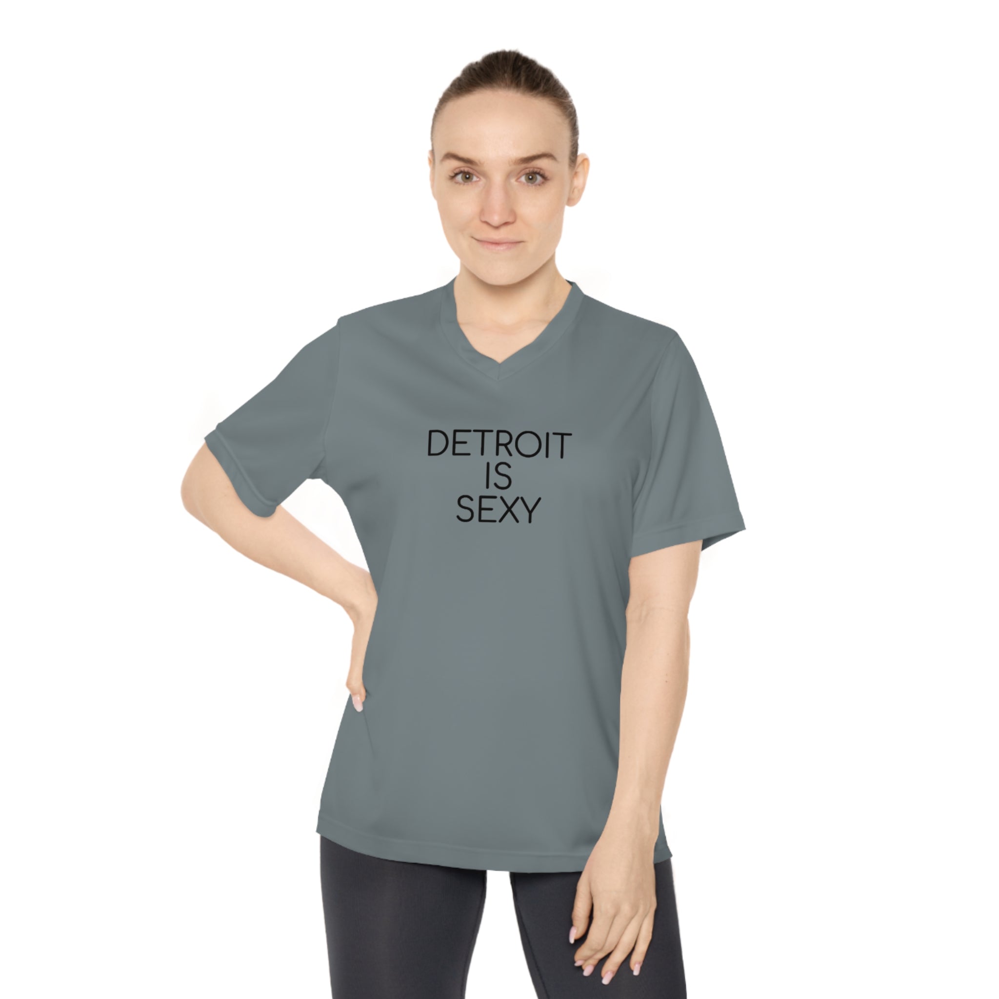 Detroit is Sexy Athletic Performance V-Neck Tee - Tonyalicious Tees