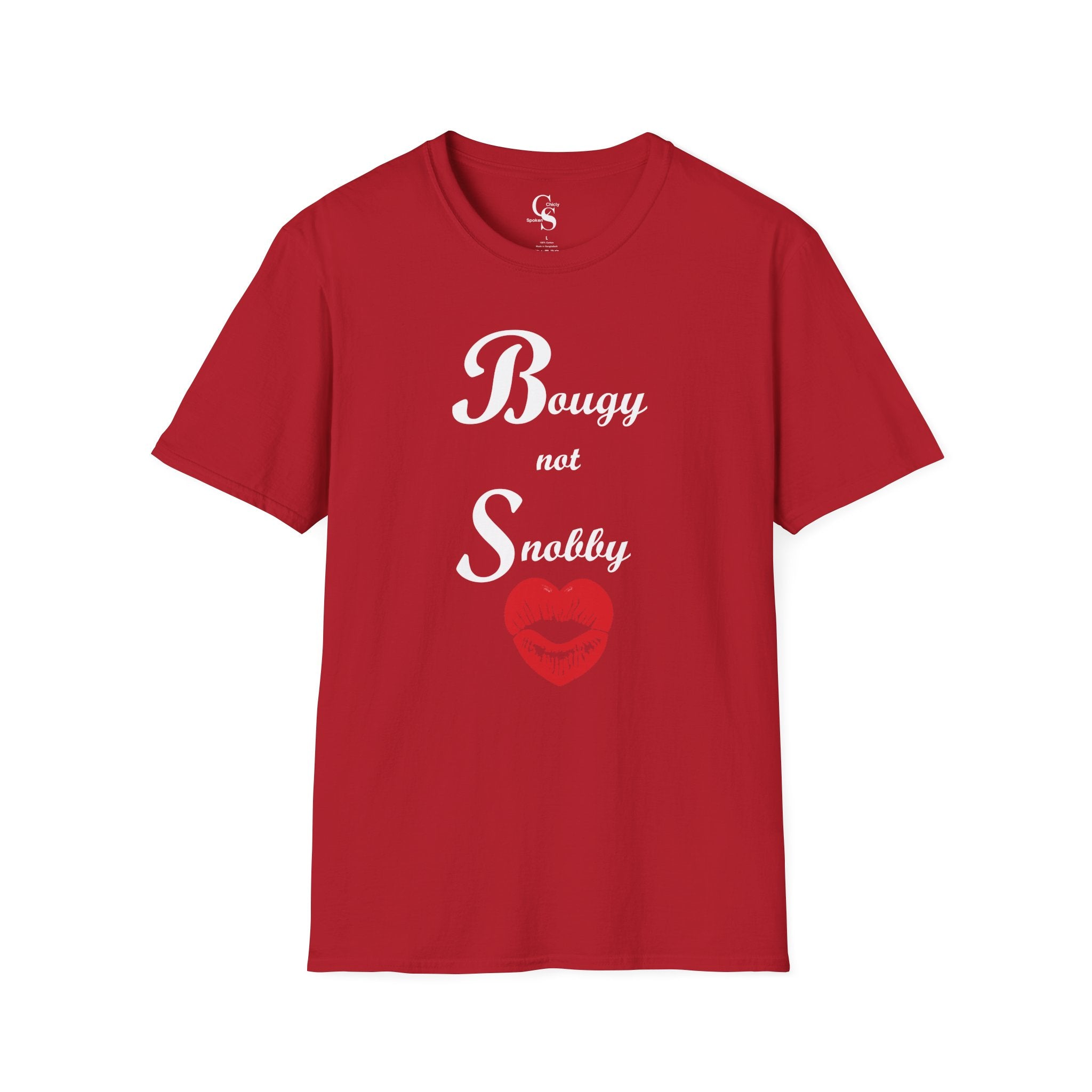 Bougy Not Snobby Tee - White Print - Tonyalicious Tees