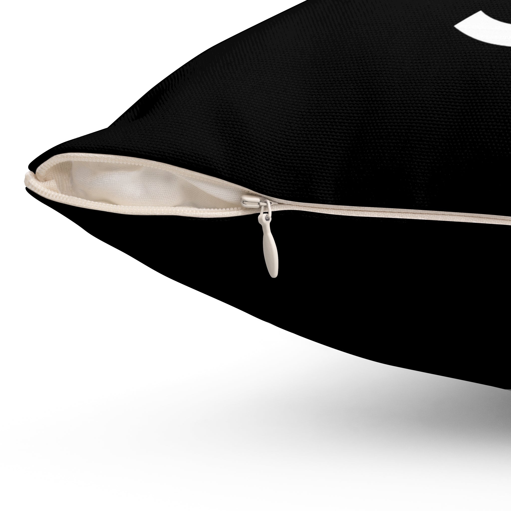 Twisted 313 Square Pillow — Black