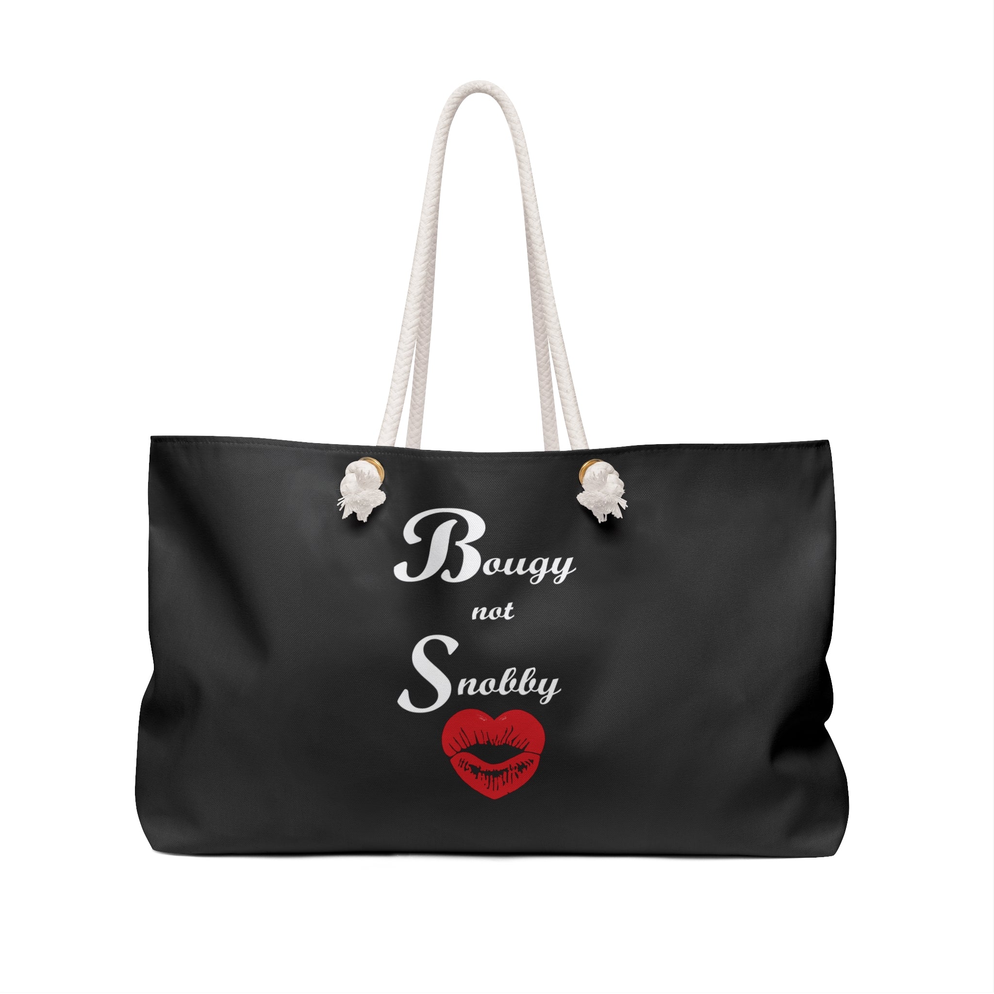 Bougy Not Snobby Black Travel Weekender Bag - Tonyalicious Tees