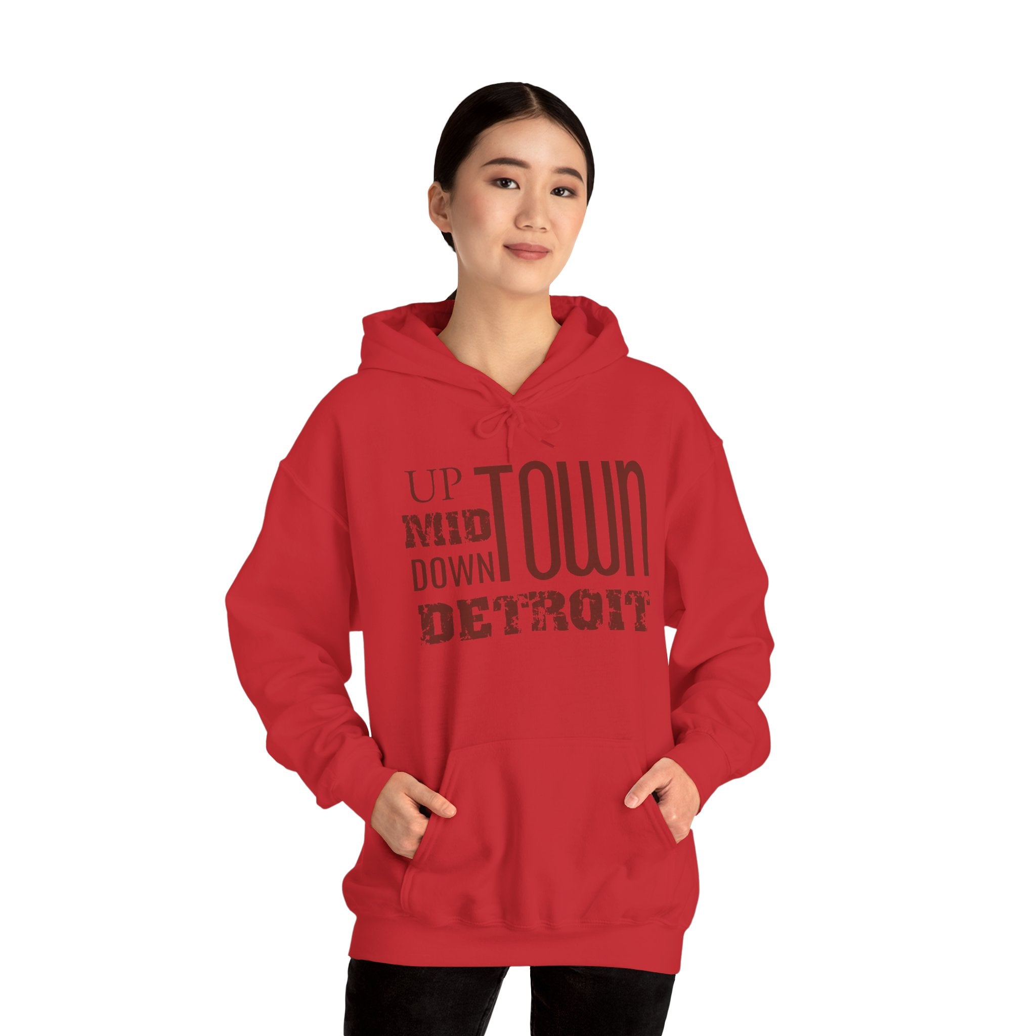 Up, Mid, Downtown Detroit Hoodie - Multicolor Print - Tonyalicious Tees