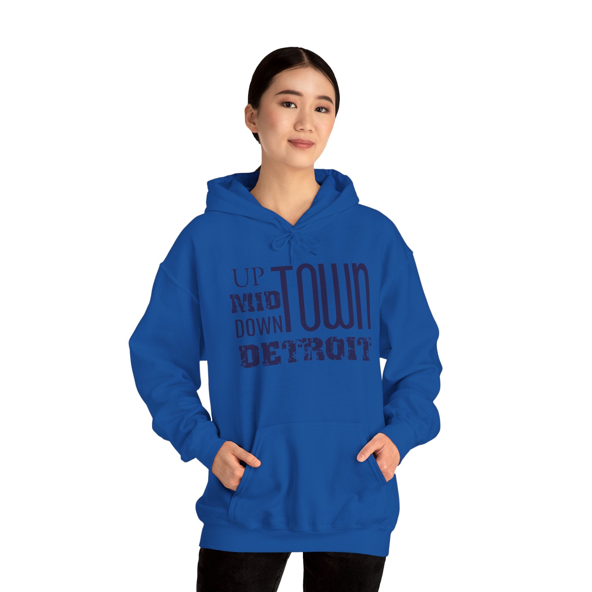 Up, Mid, Downtown Detroit Hoodie - Multicolor Print - Tonyalicious Tees