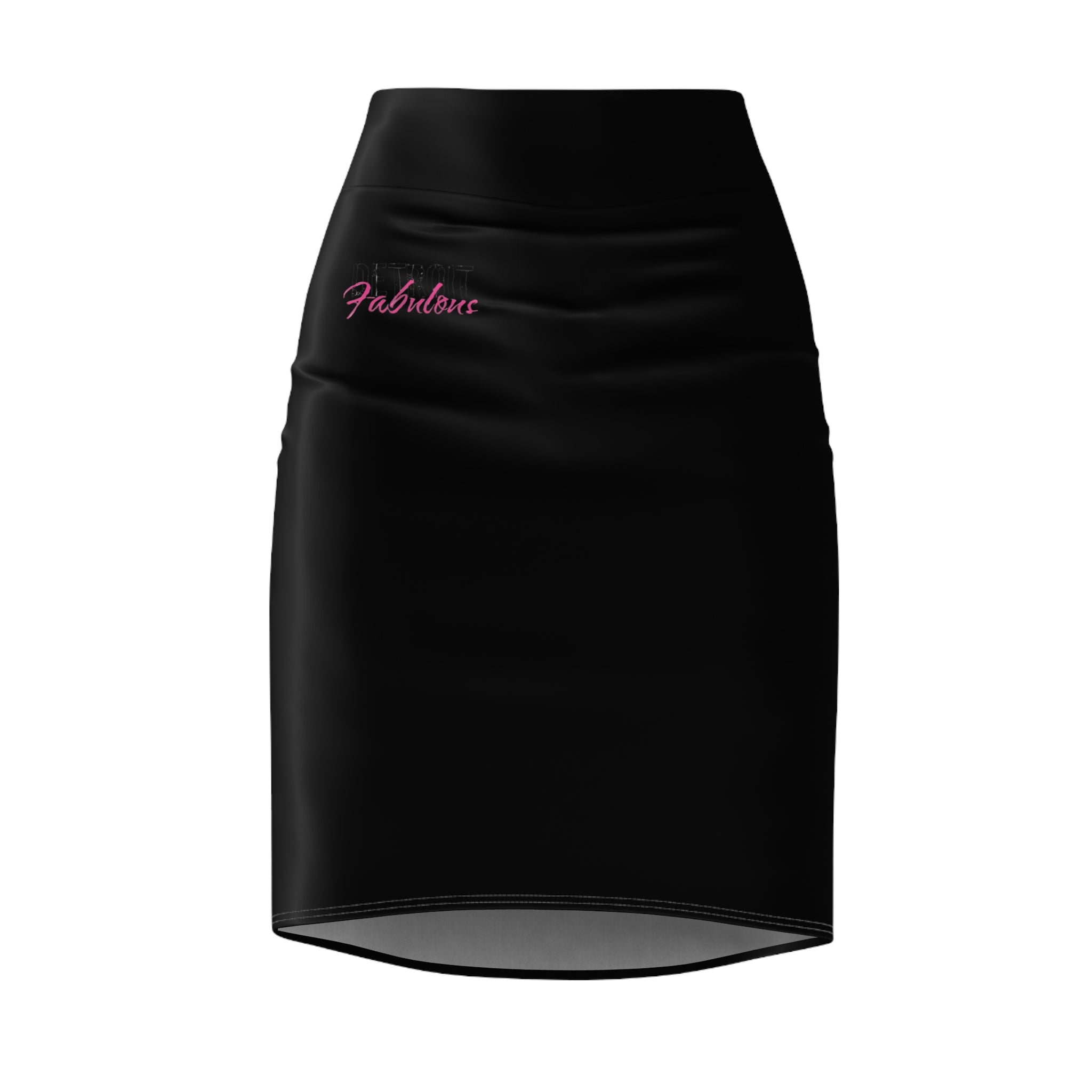 Detroit Fabulous Black Mid Waist Pencil Skirt - Tonyalicious Tees