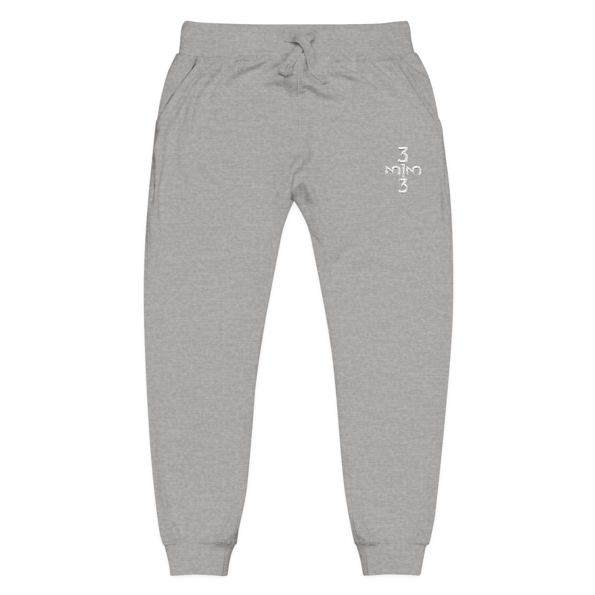 Twisted 313 Unisex Embroidered Joggers - White Print - Tonyalicious Tees