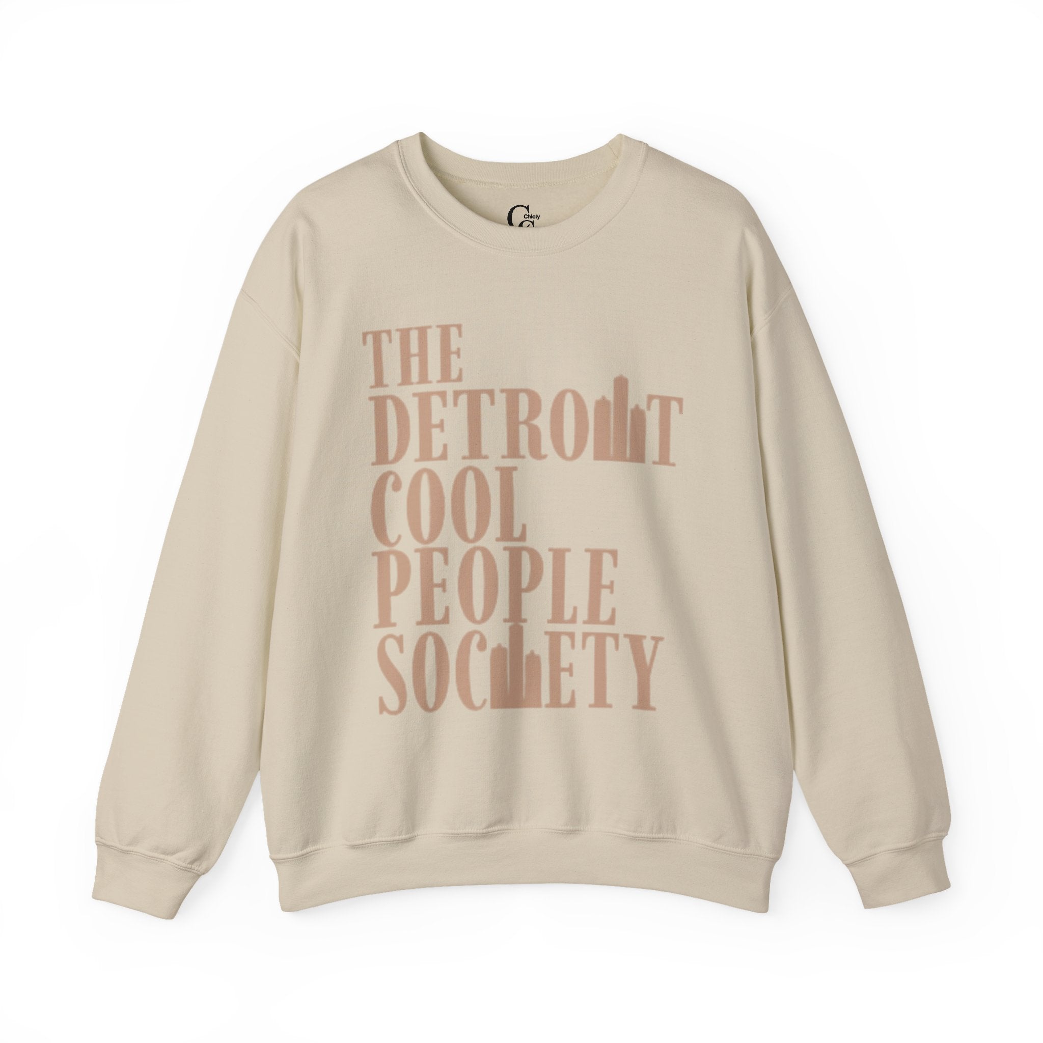 Detroit Cool People Society Crewneck Sweatshirt - Tonyalicious Tees