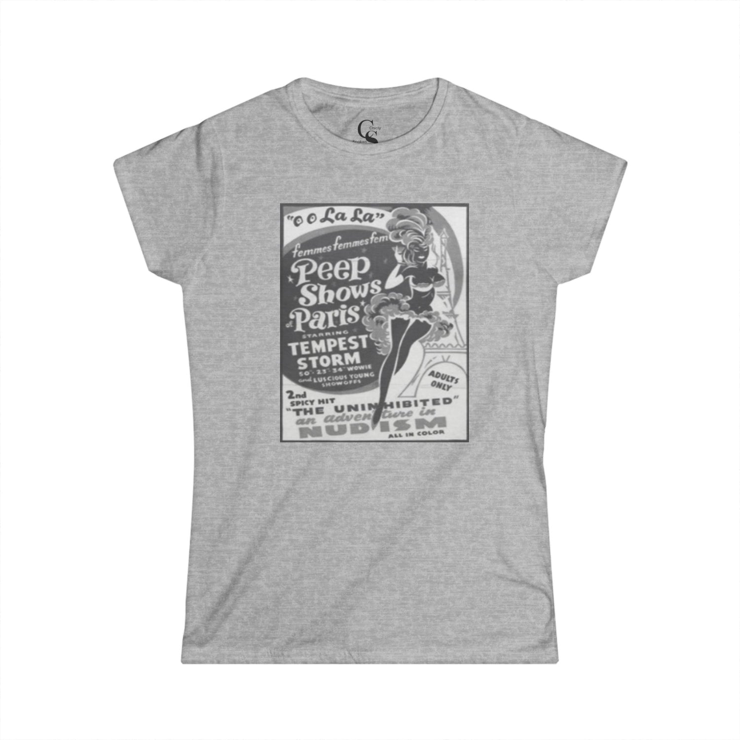 Peep Shows Paris Burlesque Tee - Grey - Tonyalicious Tees