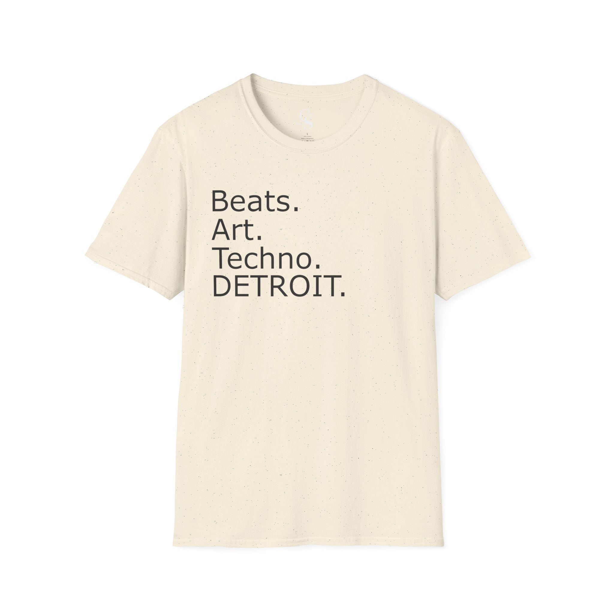 Beats. Art. Techno. Detroit Tee - Front and Back Print