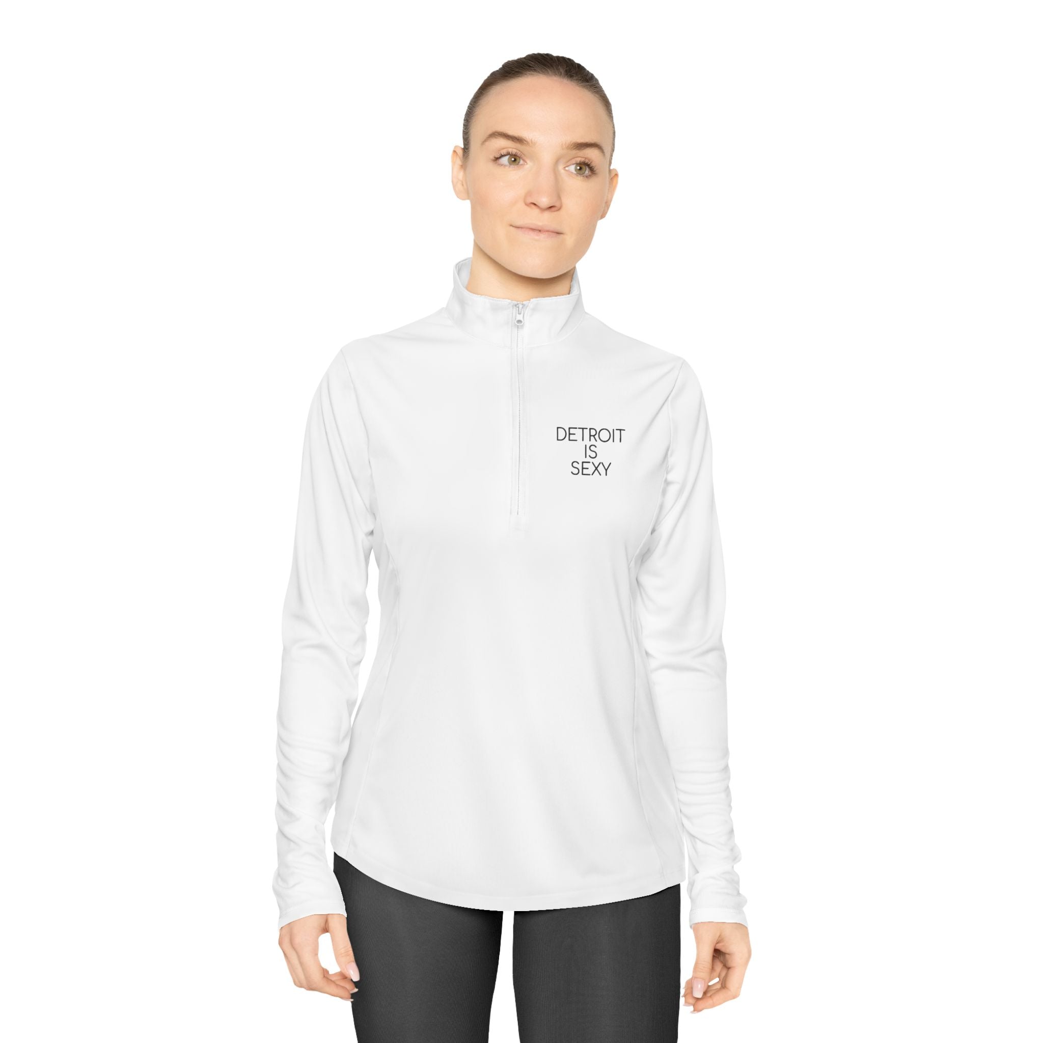 Detroit Is Sexy Ladies Quarter-Zip Pullover - Tonyalicious Tees