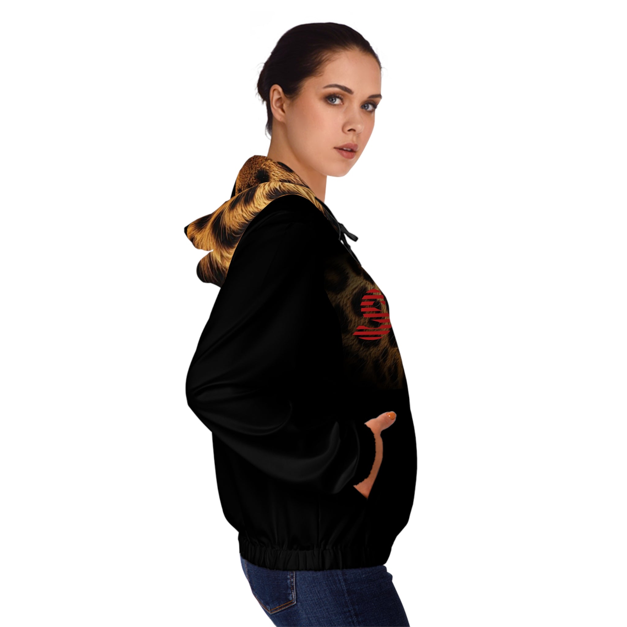 Sexy Leopard Print Zip Hoodie