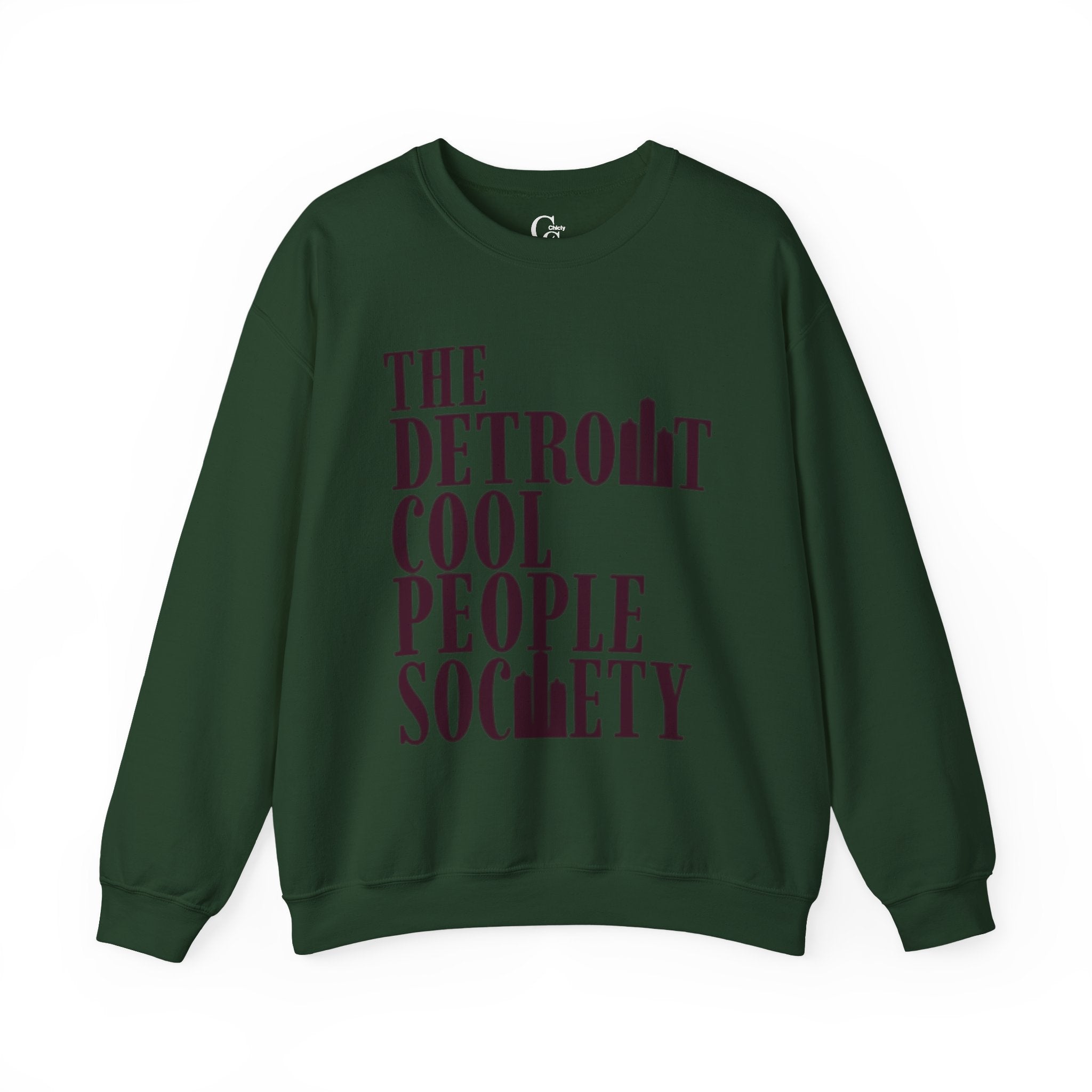 Detroit Cool People Society Crewneck Sweatshirt - Tonyalicious Tees