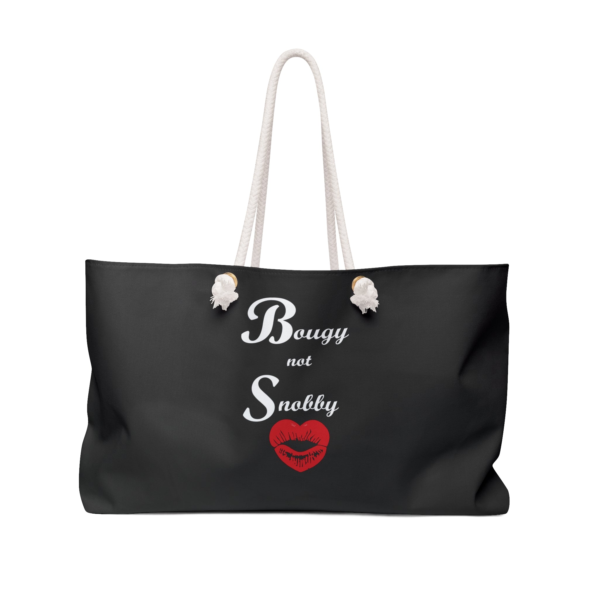 Bougy Not Snobby Black Travel Weekender Bag - Tonyalicious Tees