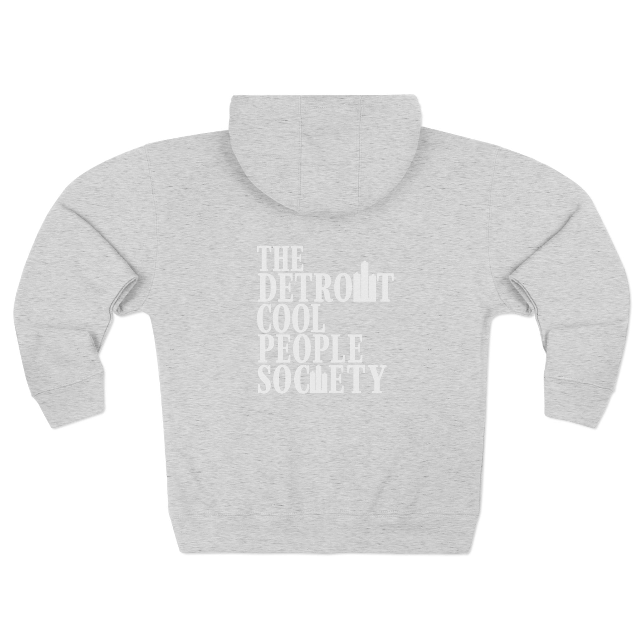 Detroit Cool People Society Zip Hoodie - Front and Back - Tonyalicious Tees