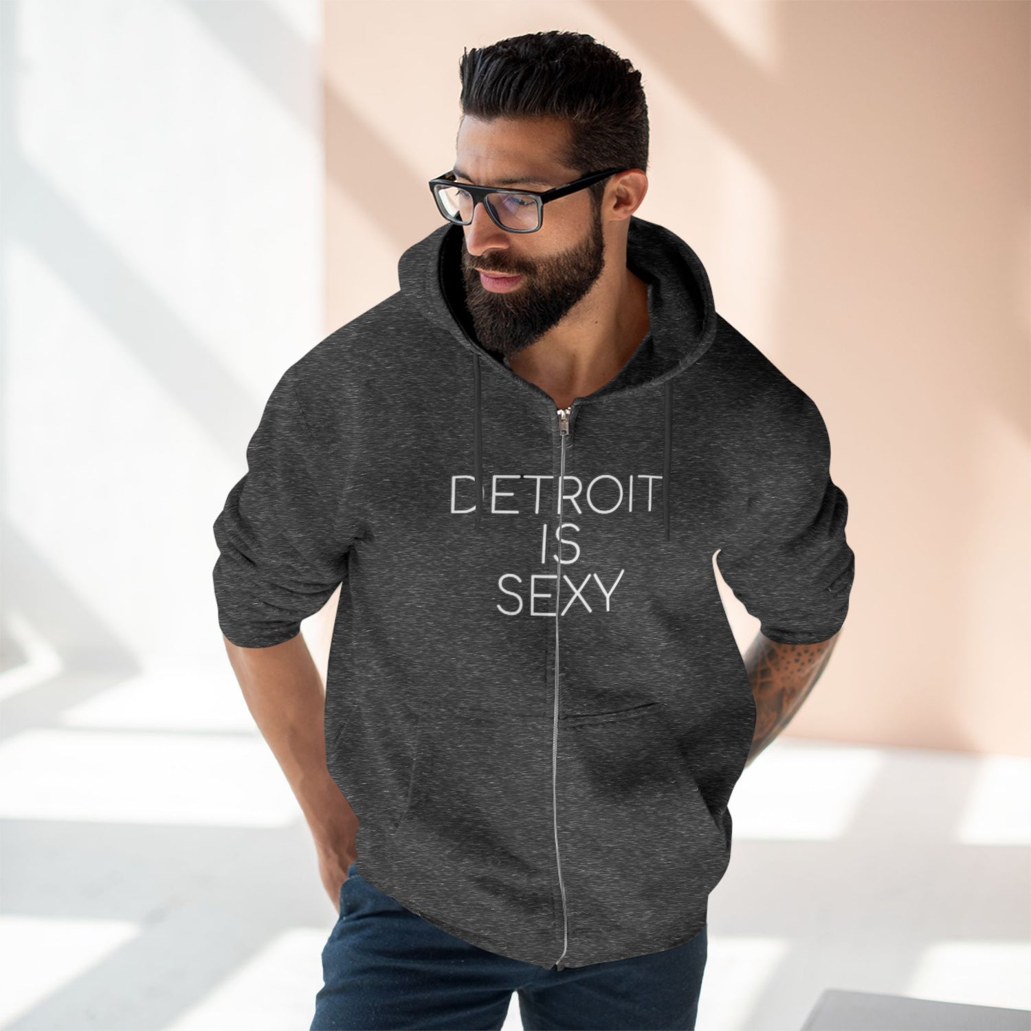 Detroit Sexy Zip Hoodie - Tonyalicious Tees