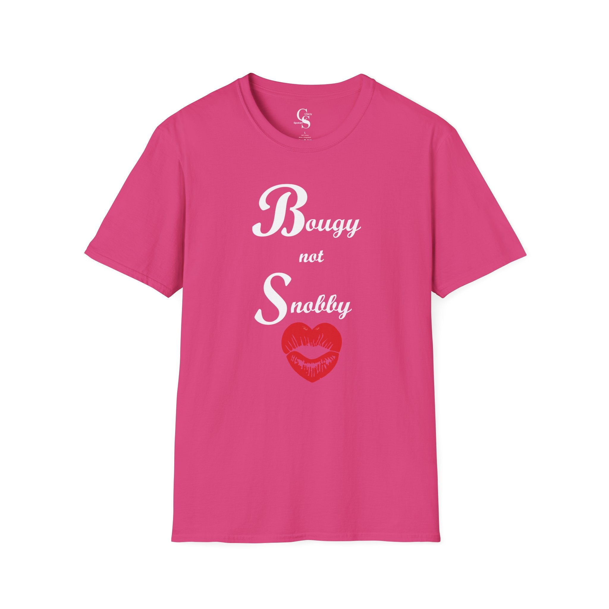 Bougy Not Snobby Tee - White Print - Tonyalicious Tees