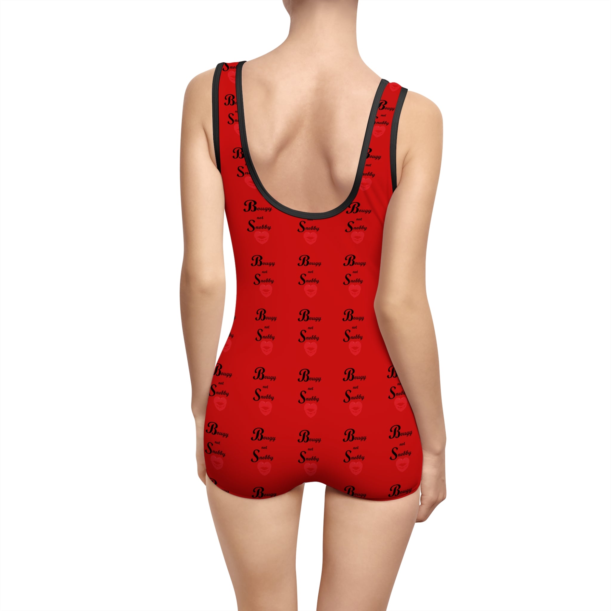 Bougy not Snobby Red Vintage Style Swimsuit - Tonyalicious Tees