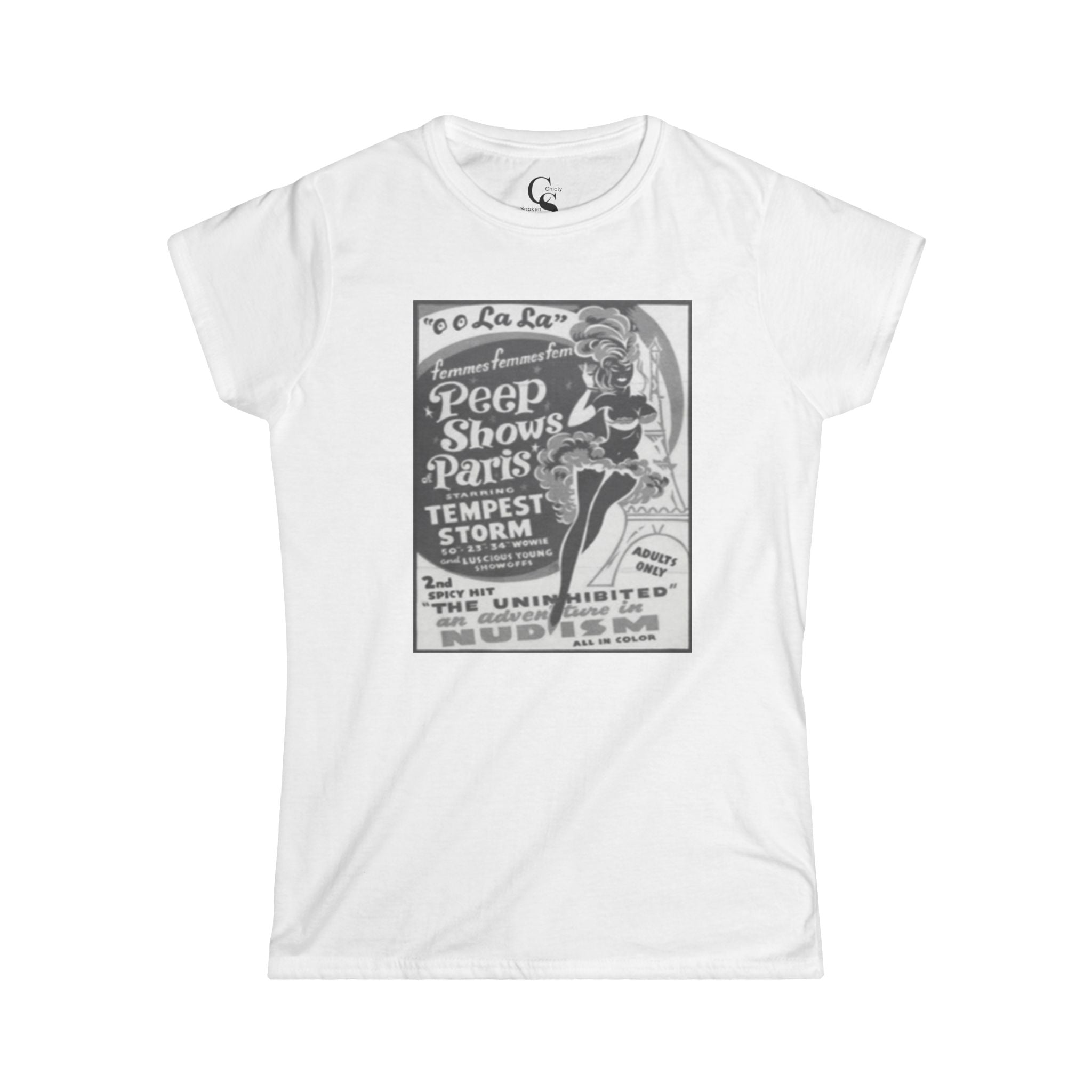 Peep Shows Paris Burlesque Tee - Grey