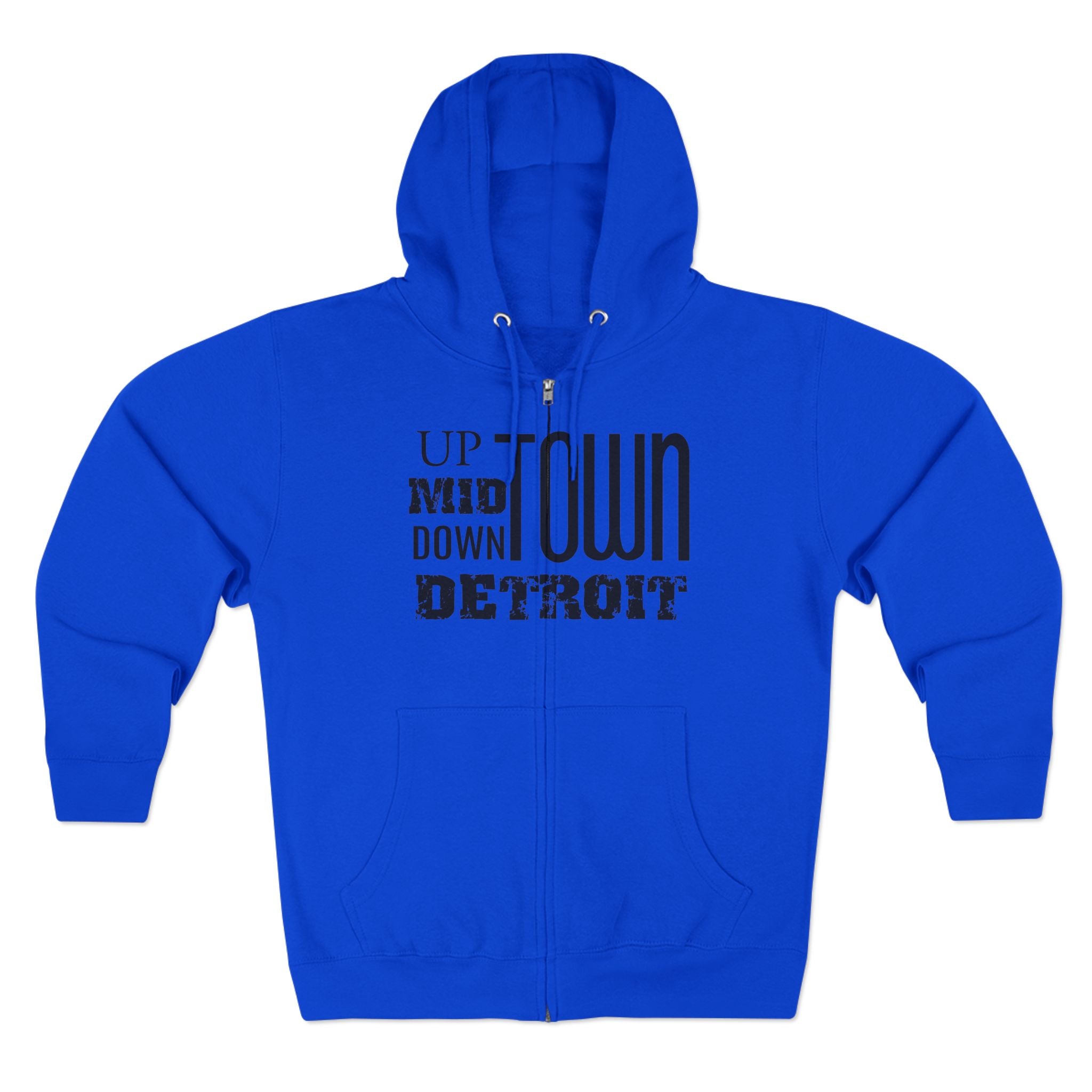Up, Mid, Downtown Detroit Zip Up Hoodie - Tonyalicious Tees