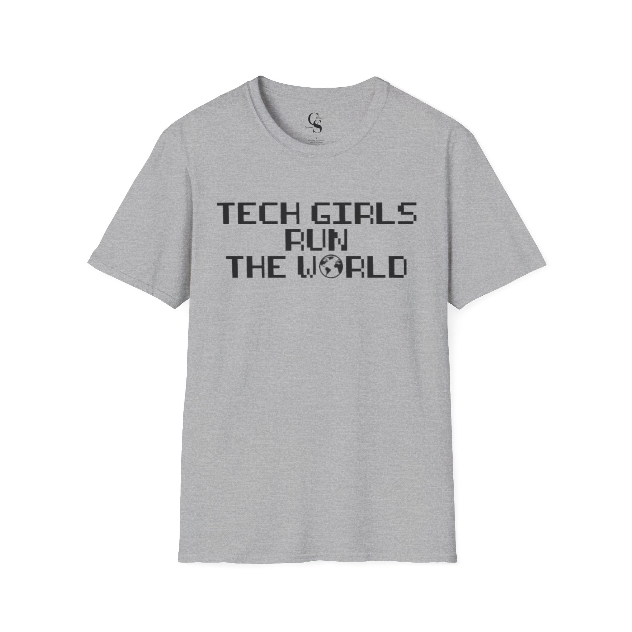 Tech Girls Run the World Tee - Front and Back Tee