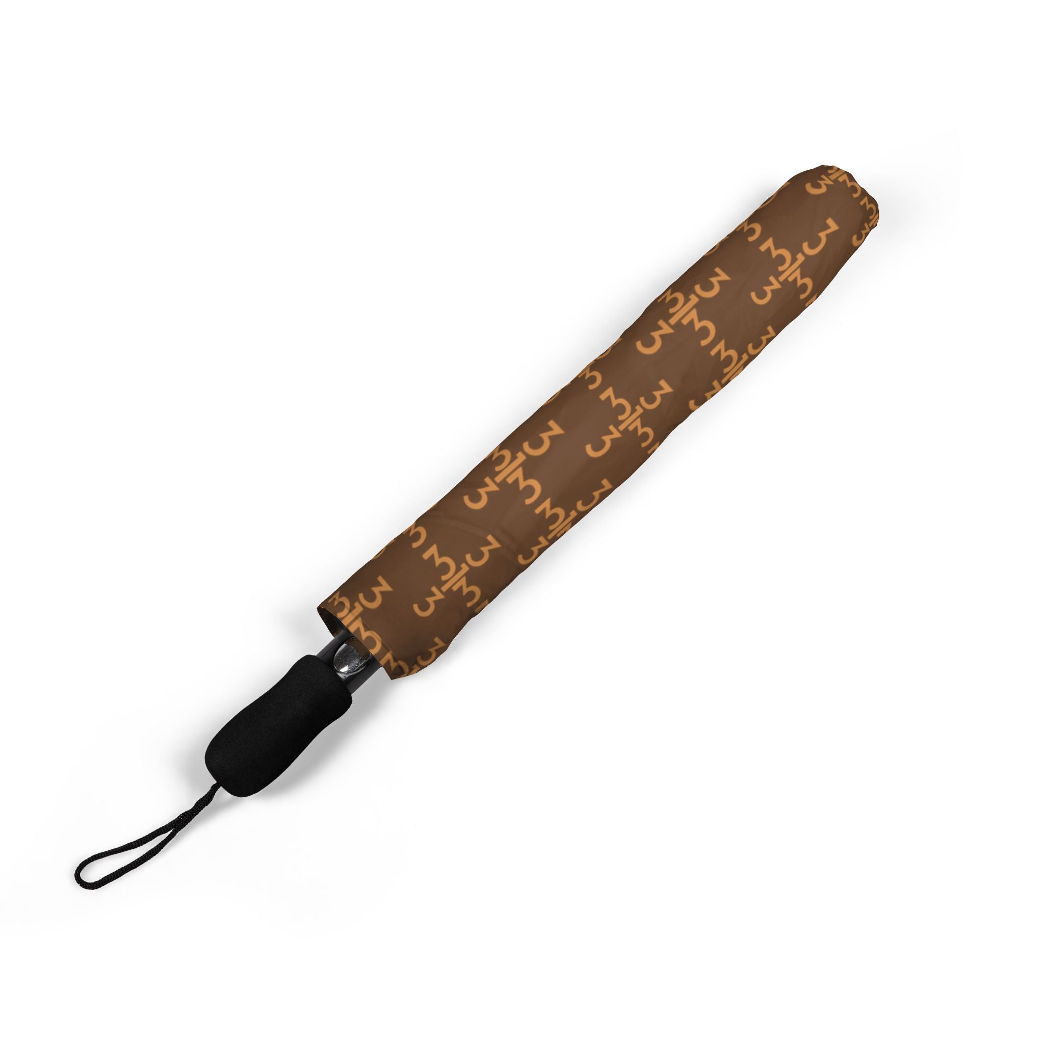 Twisted 313 Brown Compact Foldable Umbrella - Tonyalicious Tees