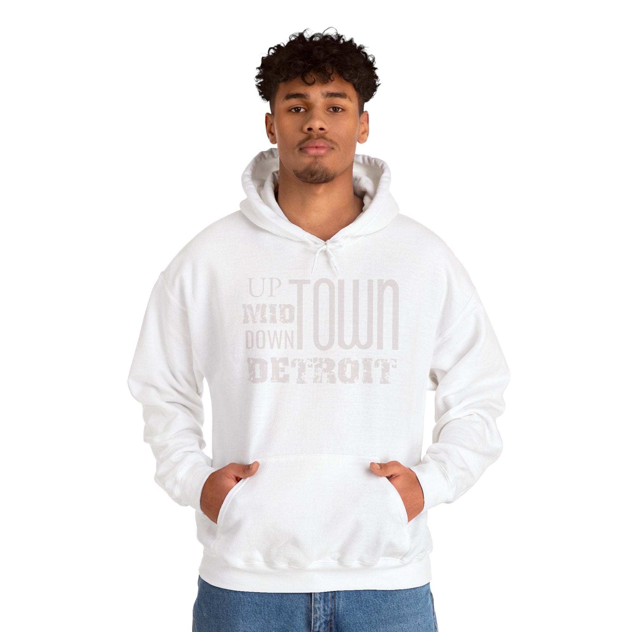 Up, Mid, Downtown Detroit Hoodie - Multicolor Print - Tonyalicious Tees