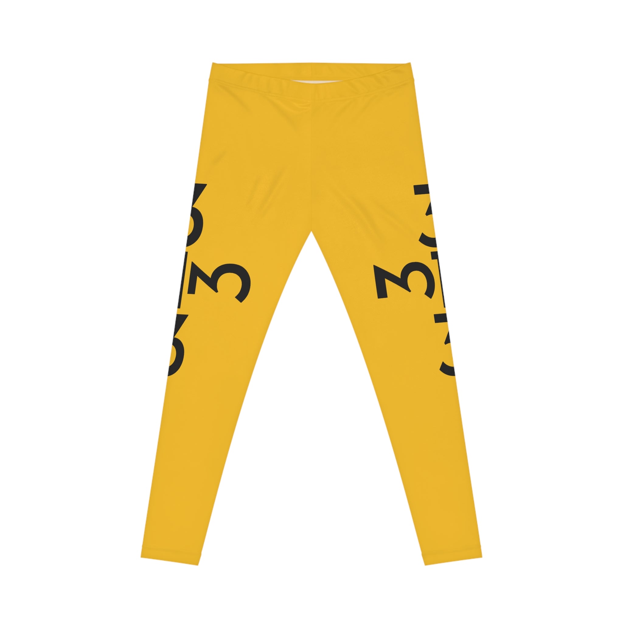 Twisted 313 Bold Black and Yellow Leggings - Tonyalicious Tees