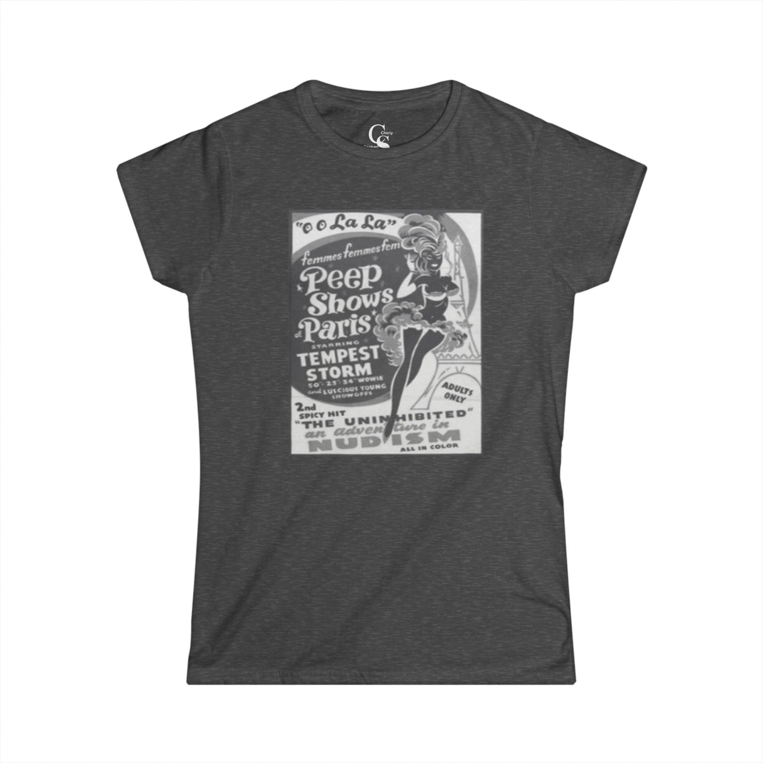 Peep Shows Paris Burlesque Tee - Grey - Tonyalicious Tees