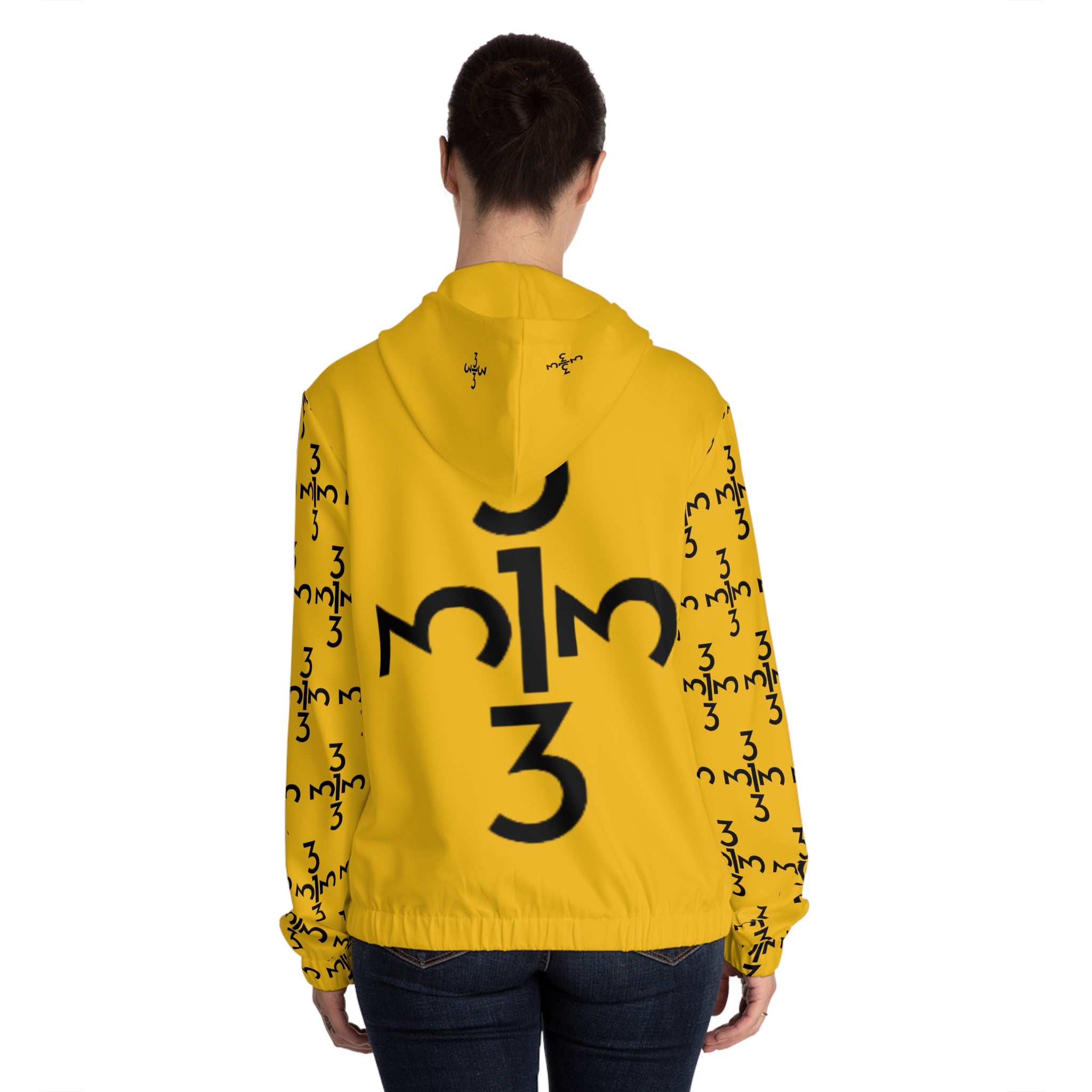Twisted 313 Women’s Bold Black n Yellow Lightweight Zip Hoodie - Tonyalicious Tees