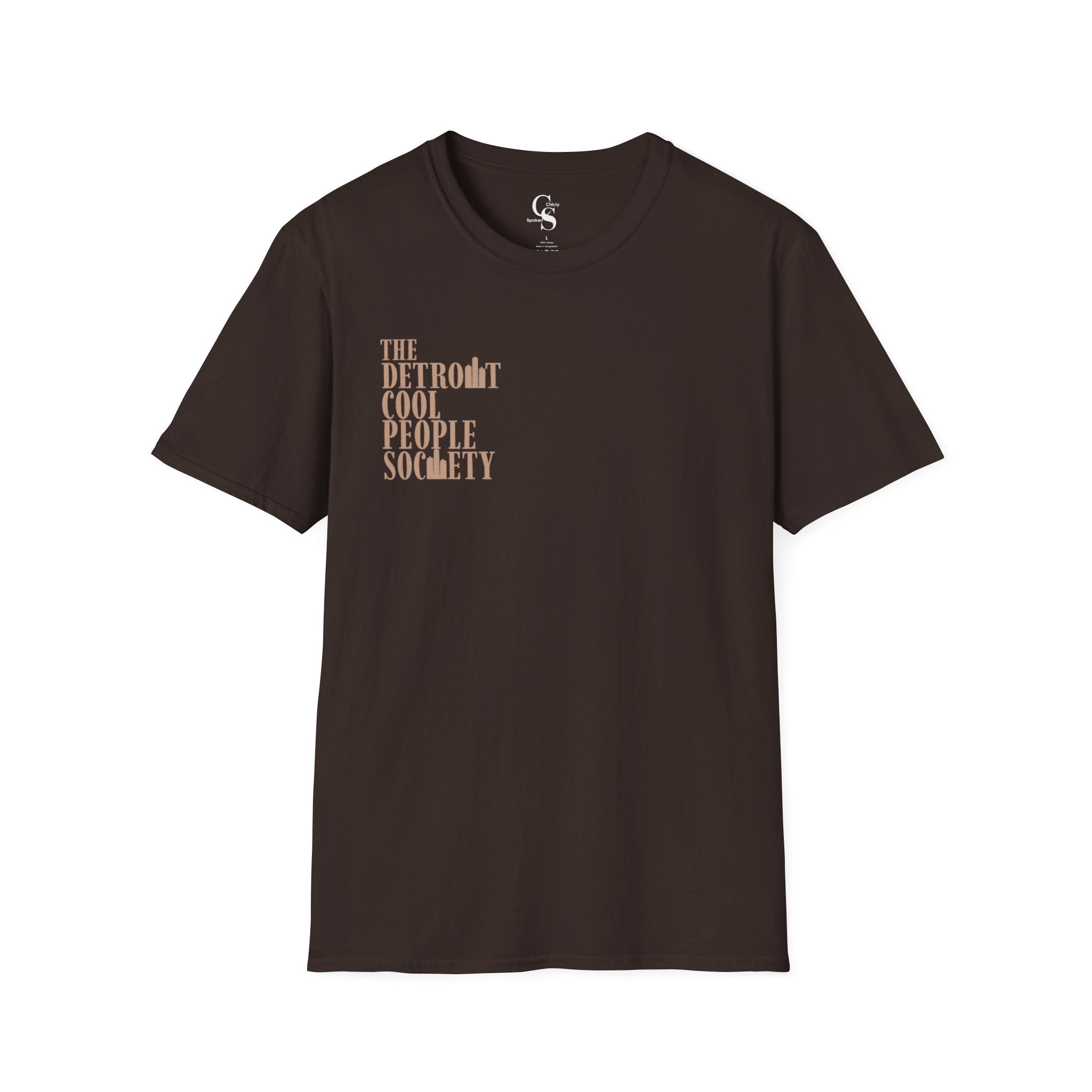 Detroit Cool People Society Tee - Front and Back Print Alternate Colors