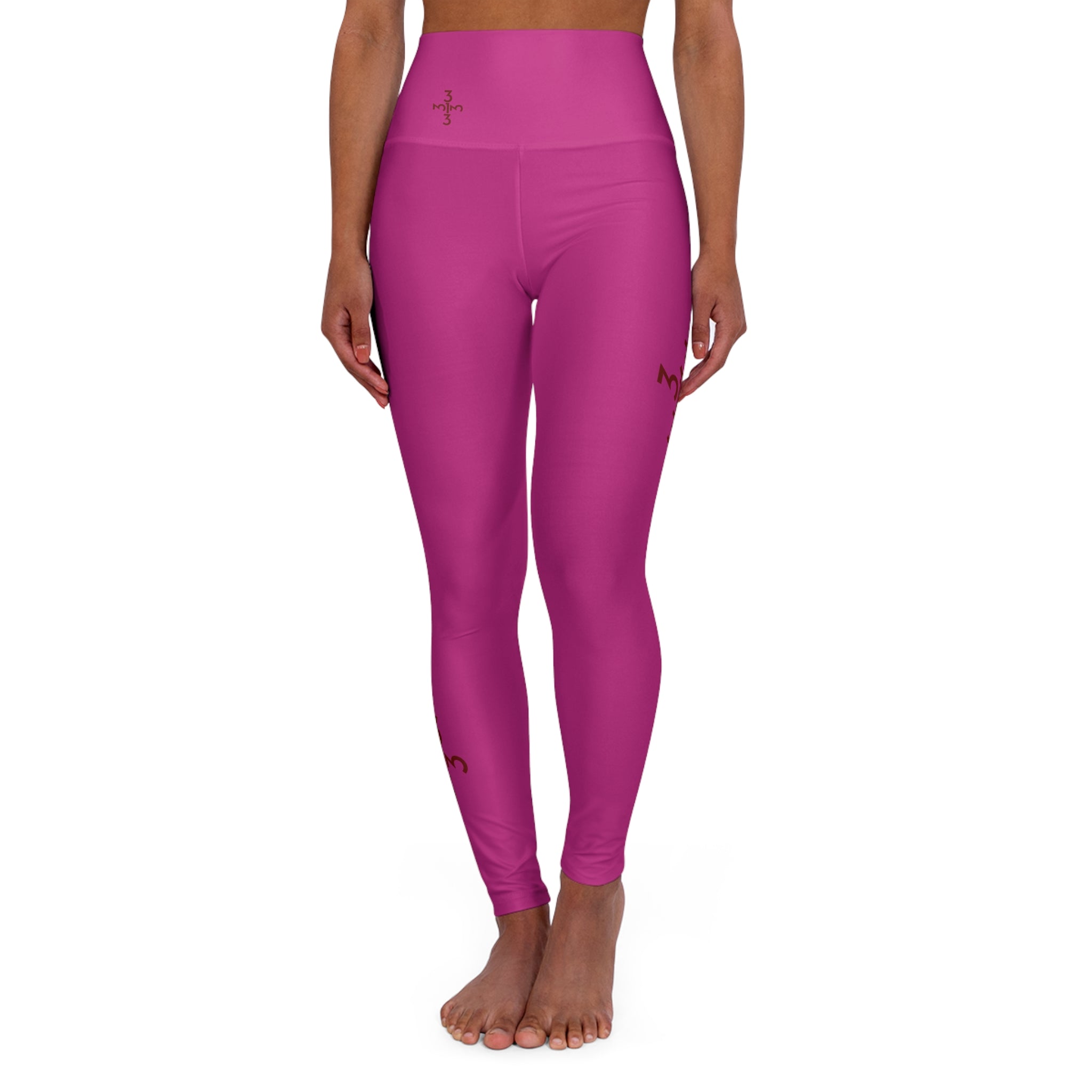 Twisted 313 Fuchsia High Waisted Yoga Leggings - Tonyalicious Tees