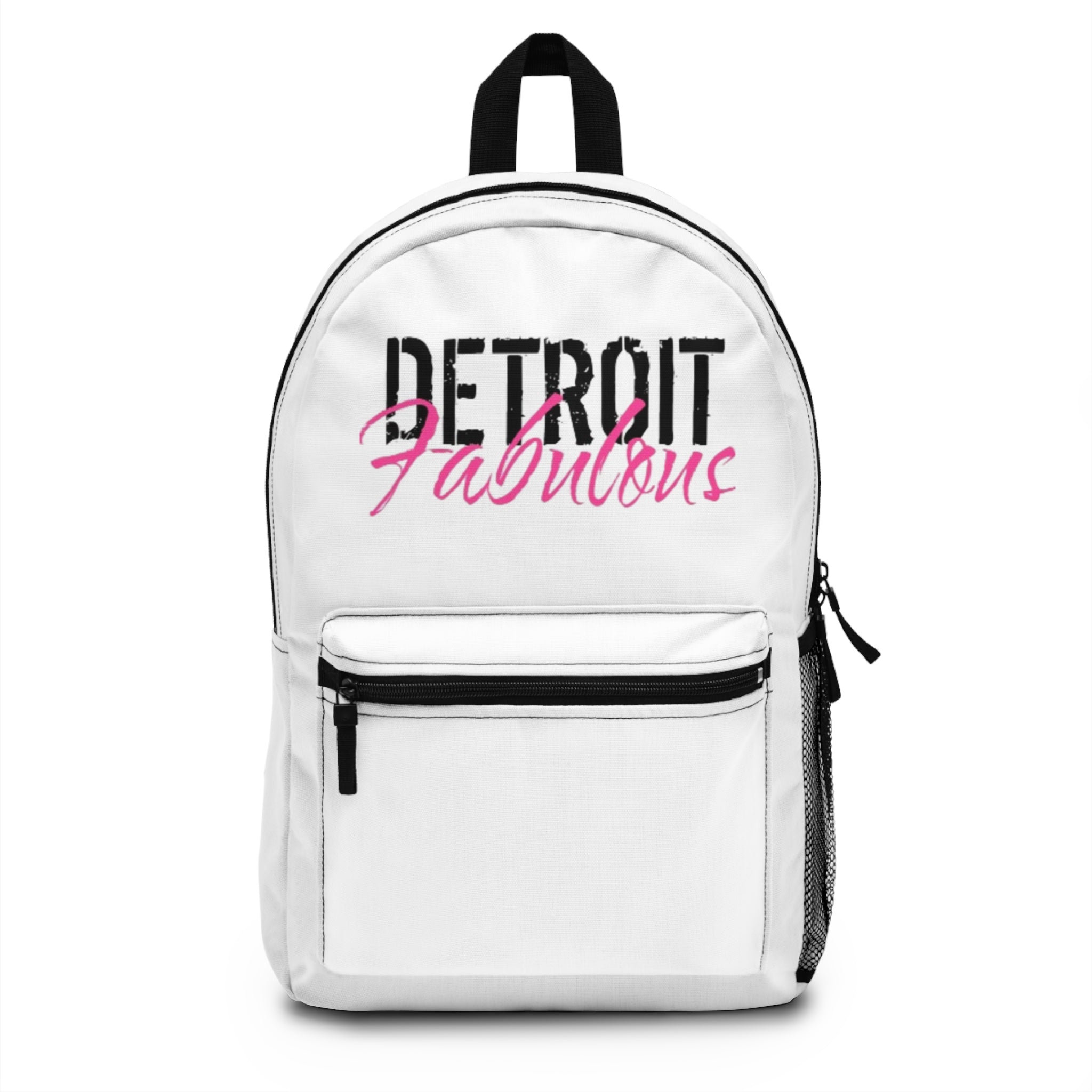 Detroit Fabulous Backpack - White - Tonyalicious Tees