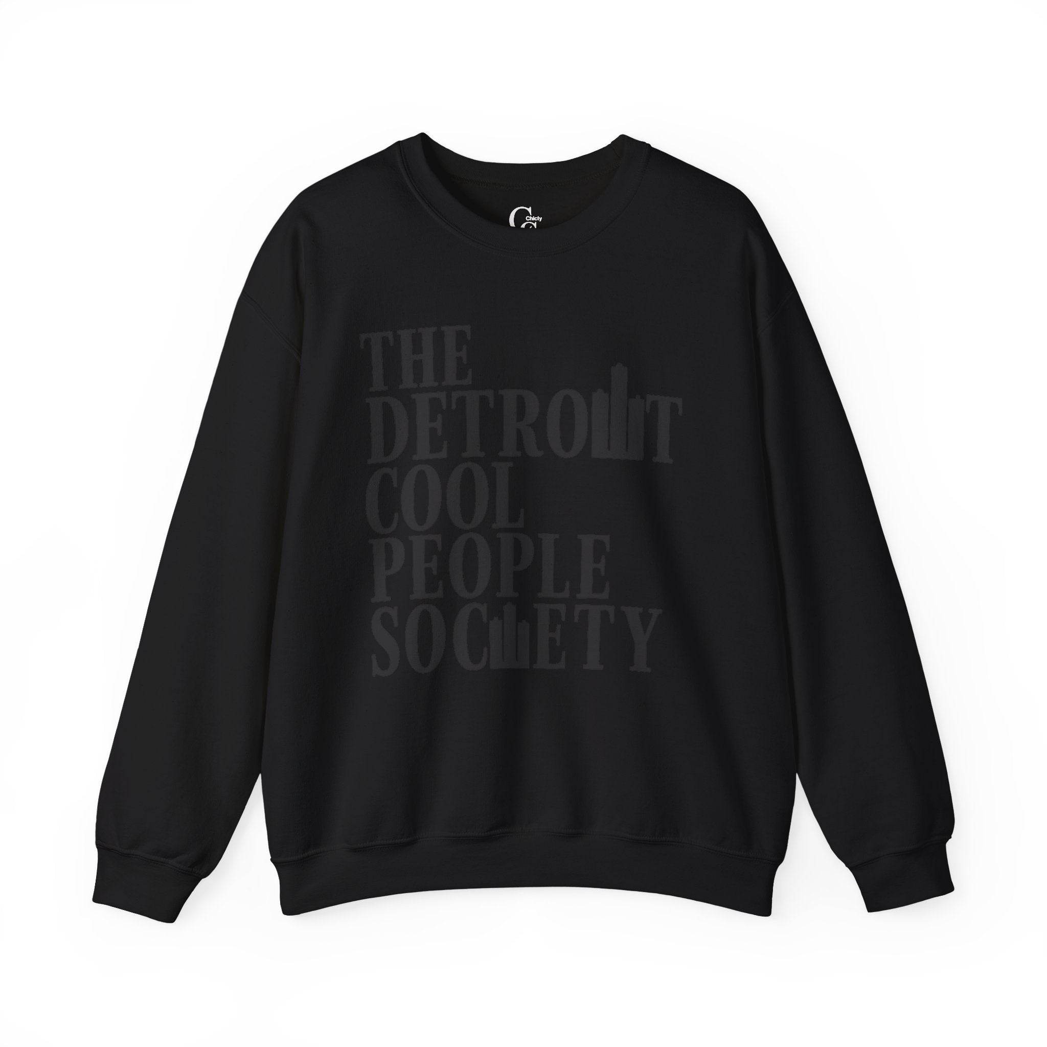 Detroit Cool People Society Crewneck Sweatshirt - Tonyalicious Tees