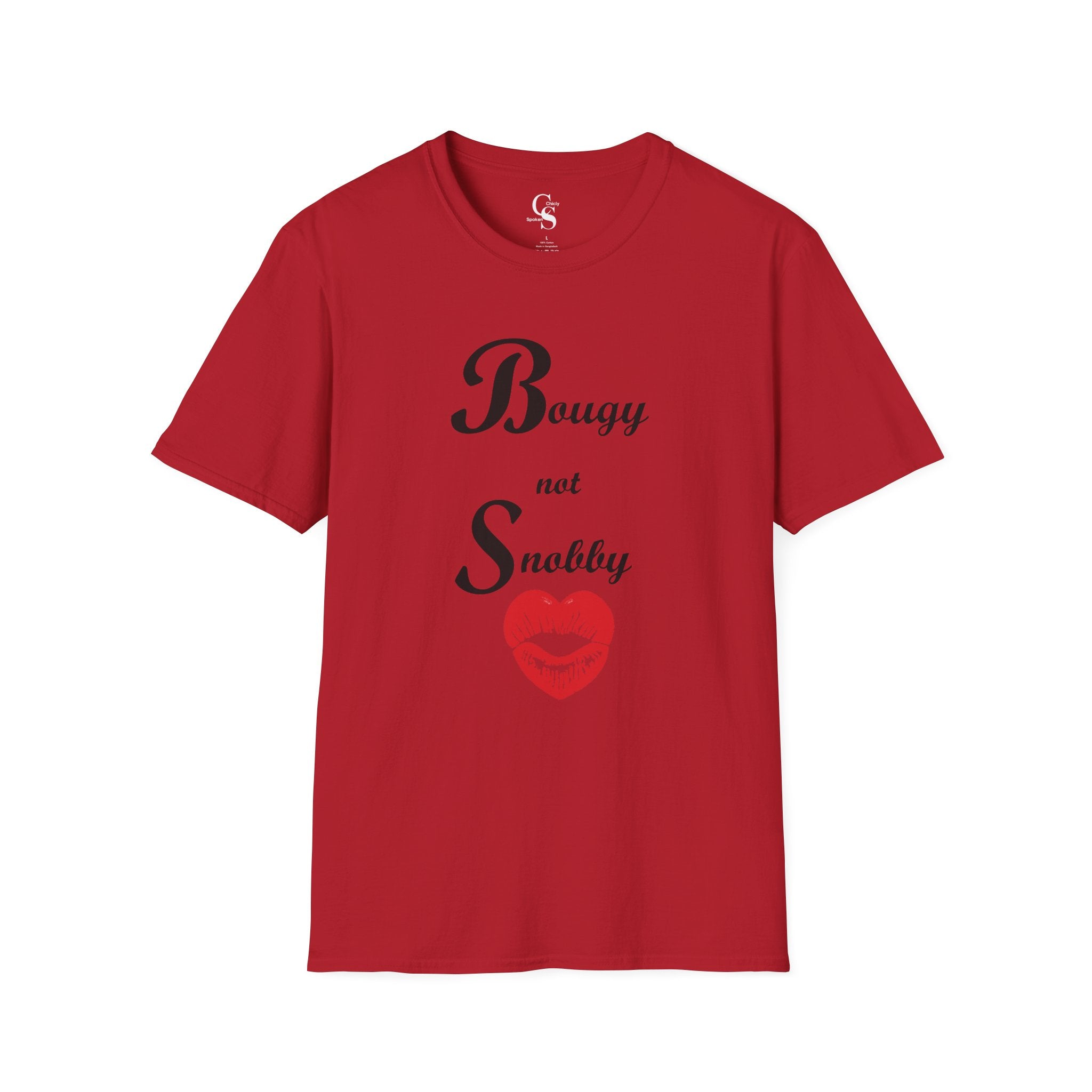 Bougy not Snobby Tee - Black Print - Tonyalicious Tees