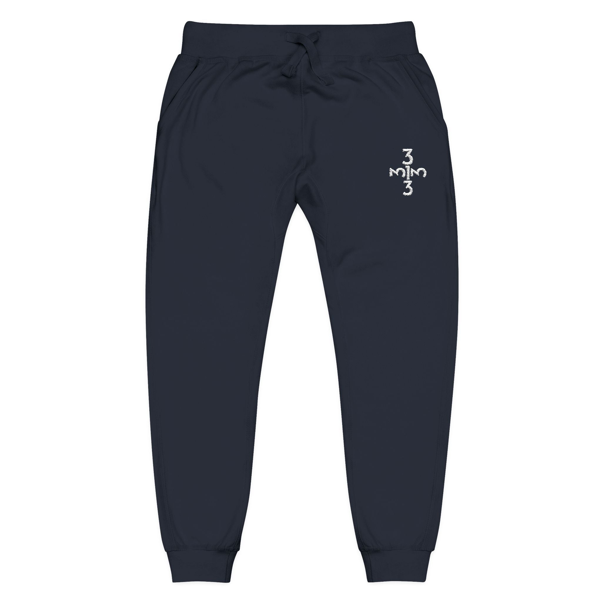 Twisted 313 Unisex Embroidered Joggers - White Print - Tonyalicious Tees