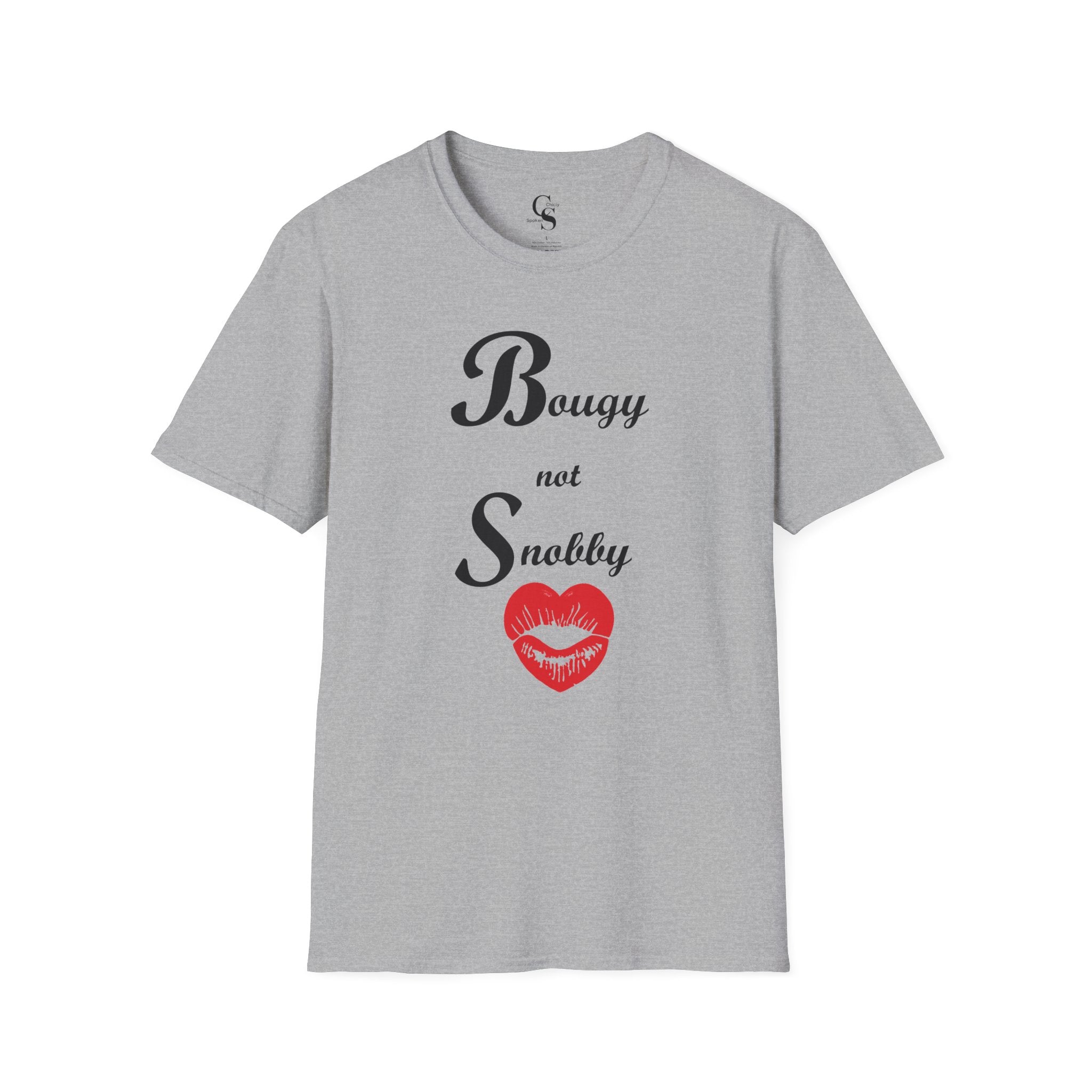 Bougy not Snobby Tee - Black Print - Tonyalicious Tees