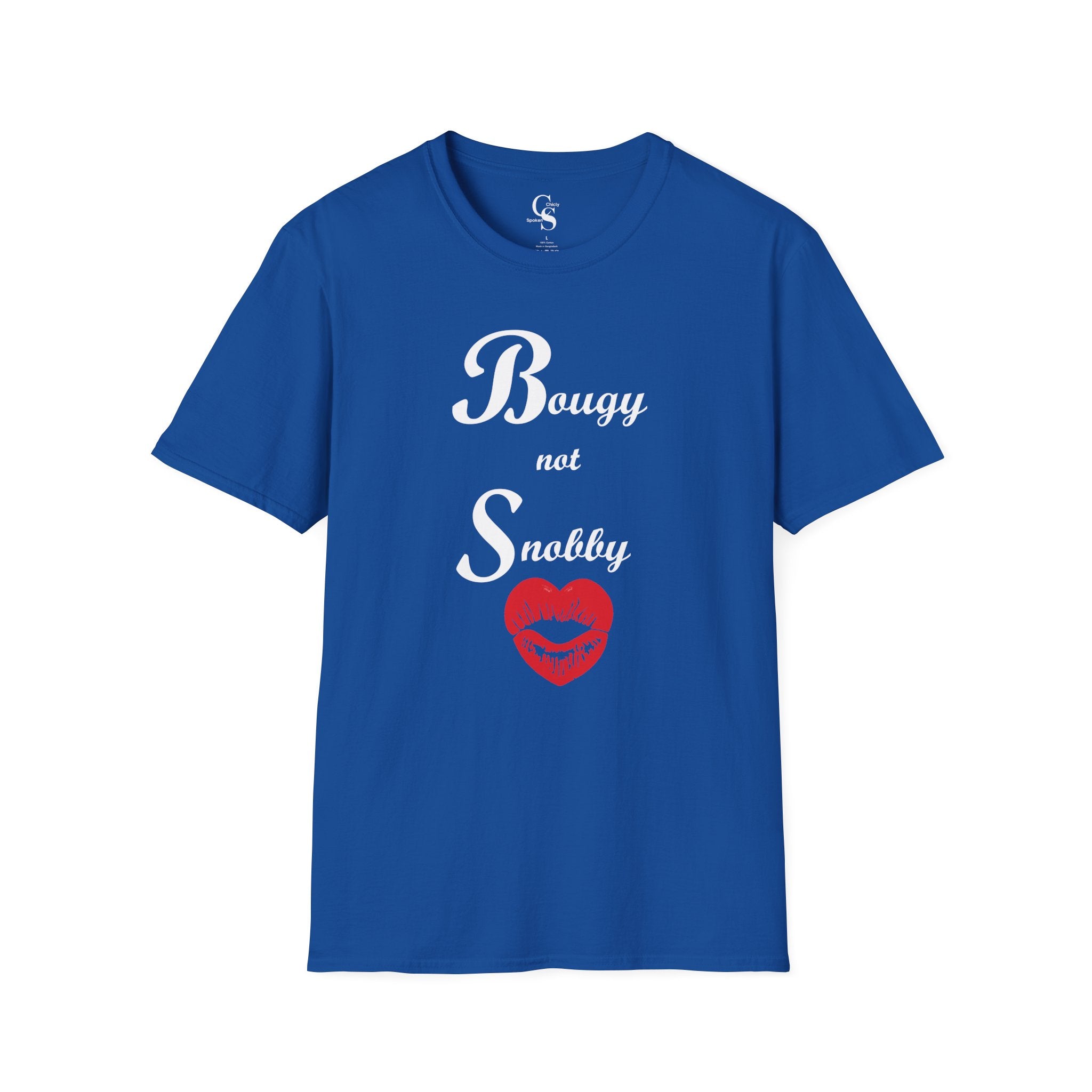 Bougy Not Snobby Tee - White Print - Tonyalicious Tees
