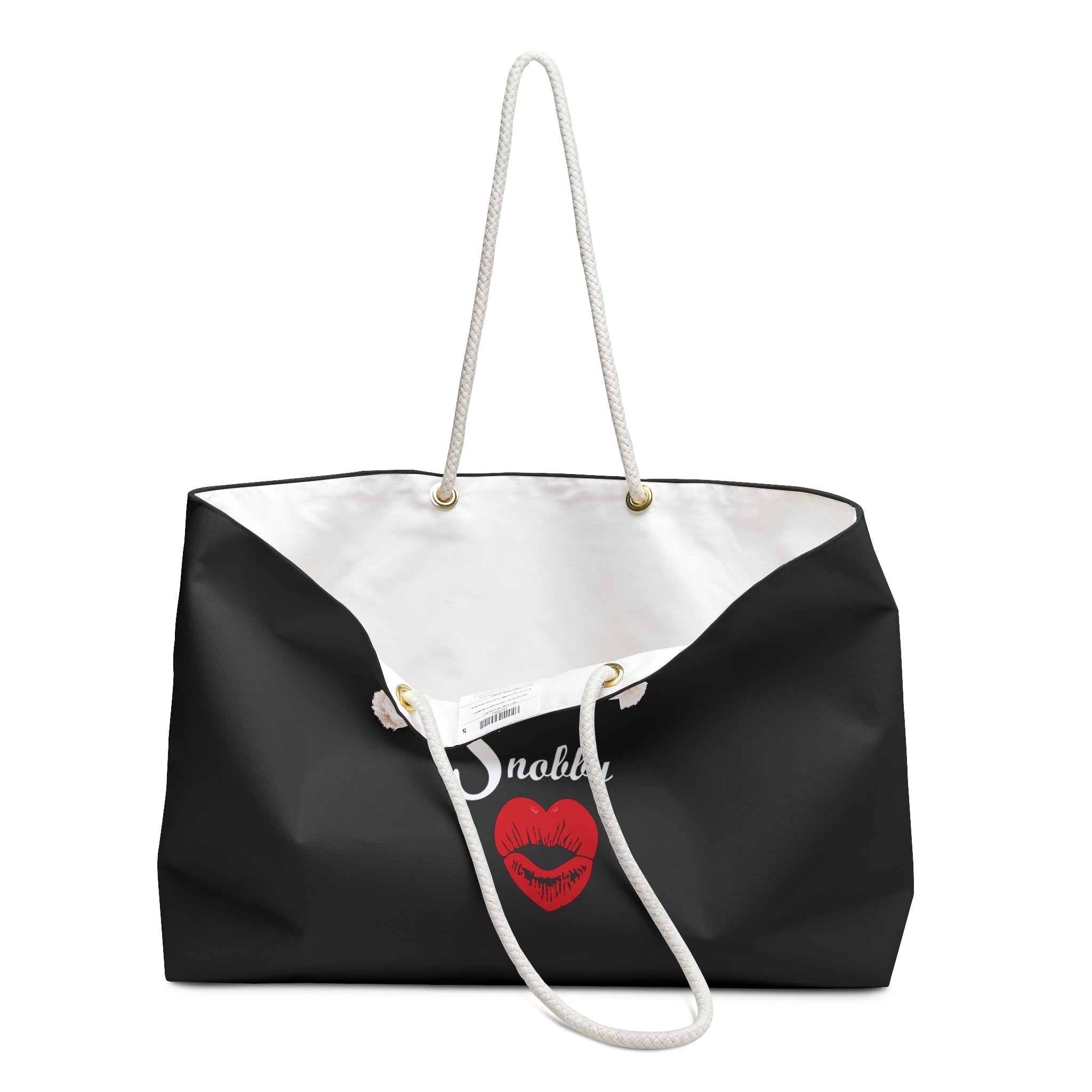 Bougy Not Snobby Black Travel Weekender Bag - Tonyalicious Tees