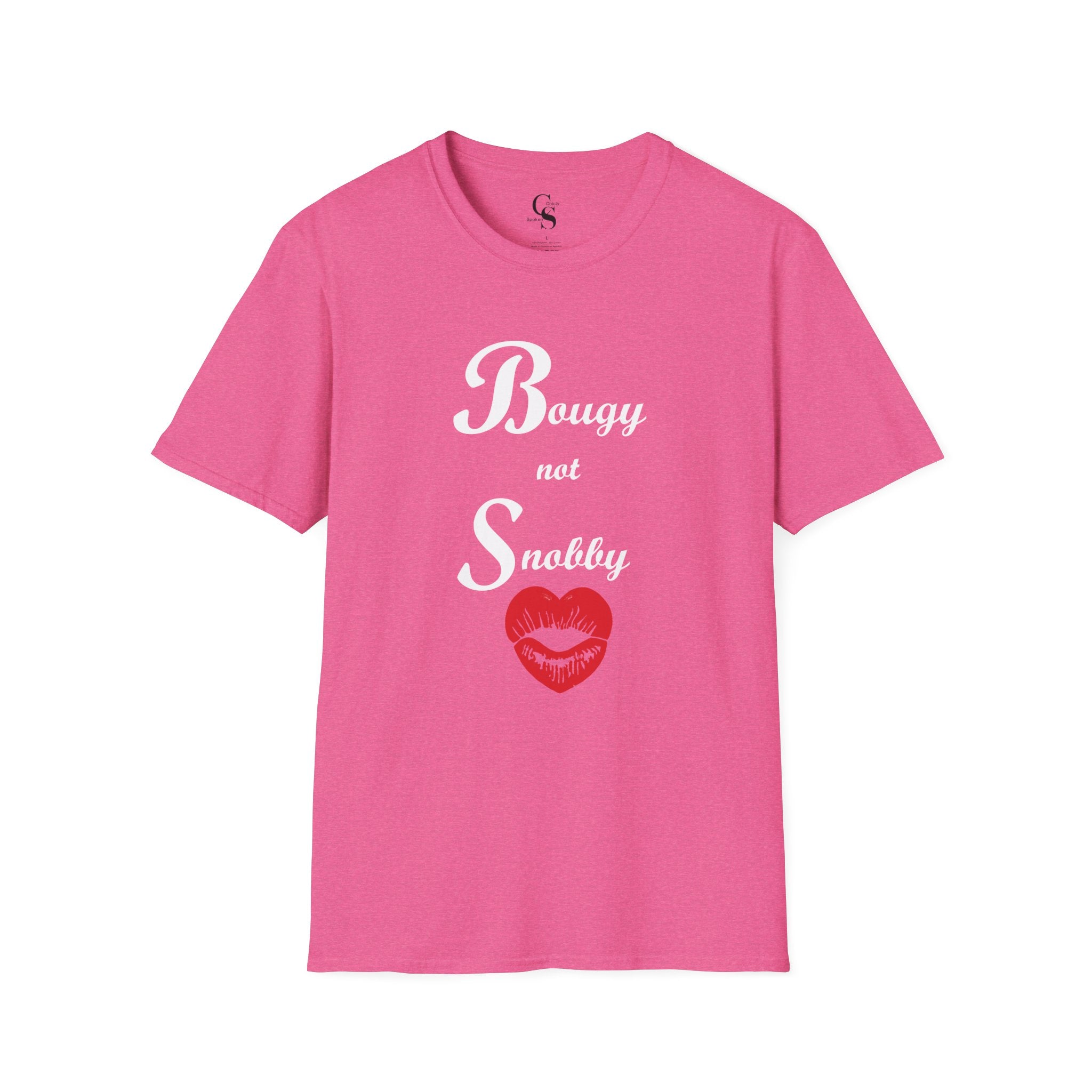Bougy Not Snobby Tee - White Print - Tonyalicious Tees