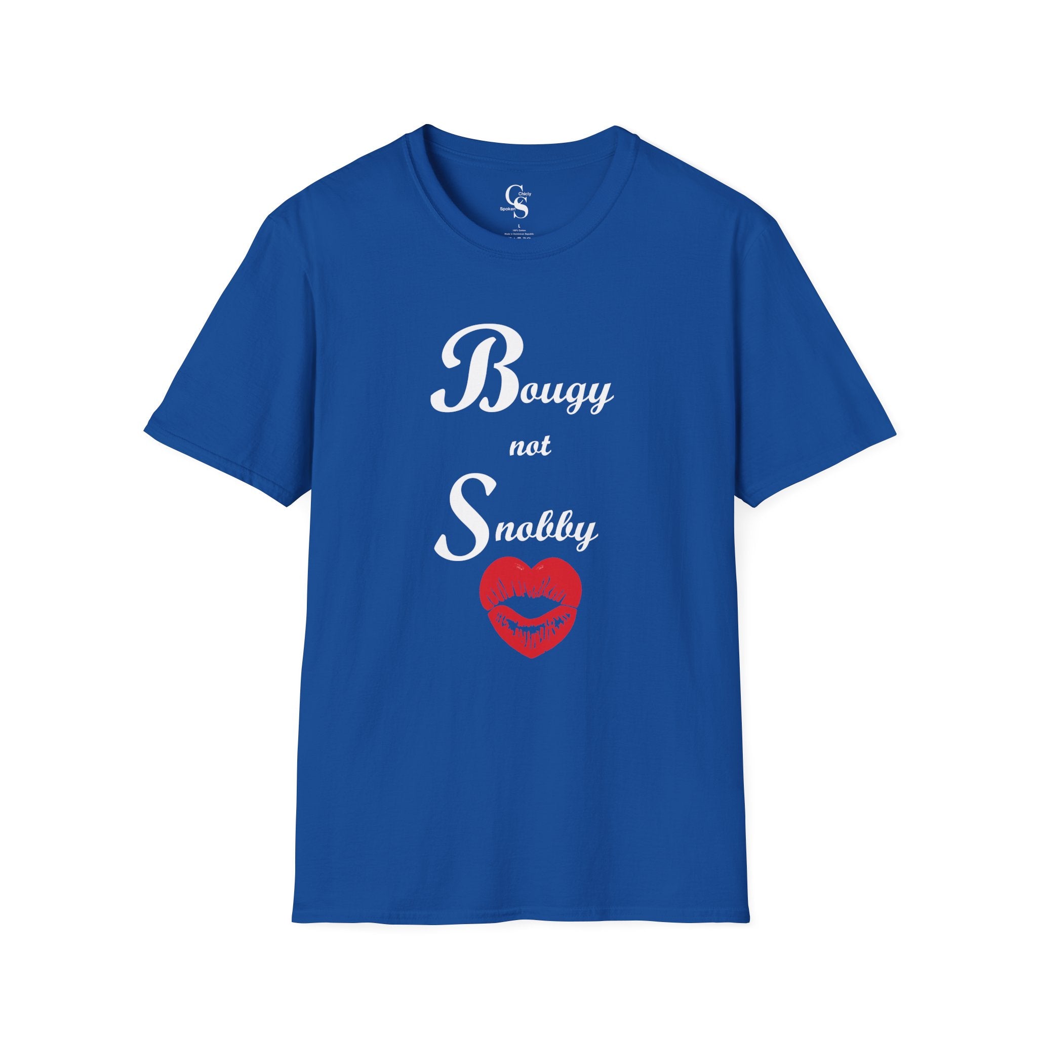 Bougy Not Snobby Tee - White Print - Tonyalicious Tees