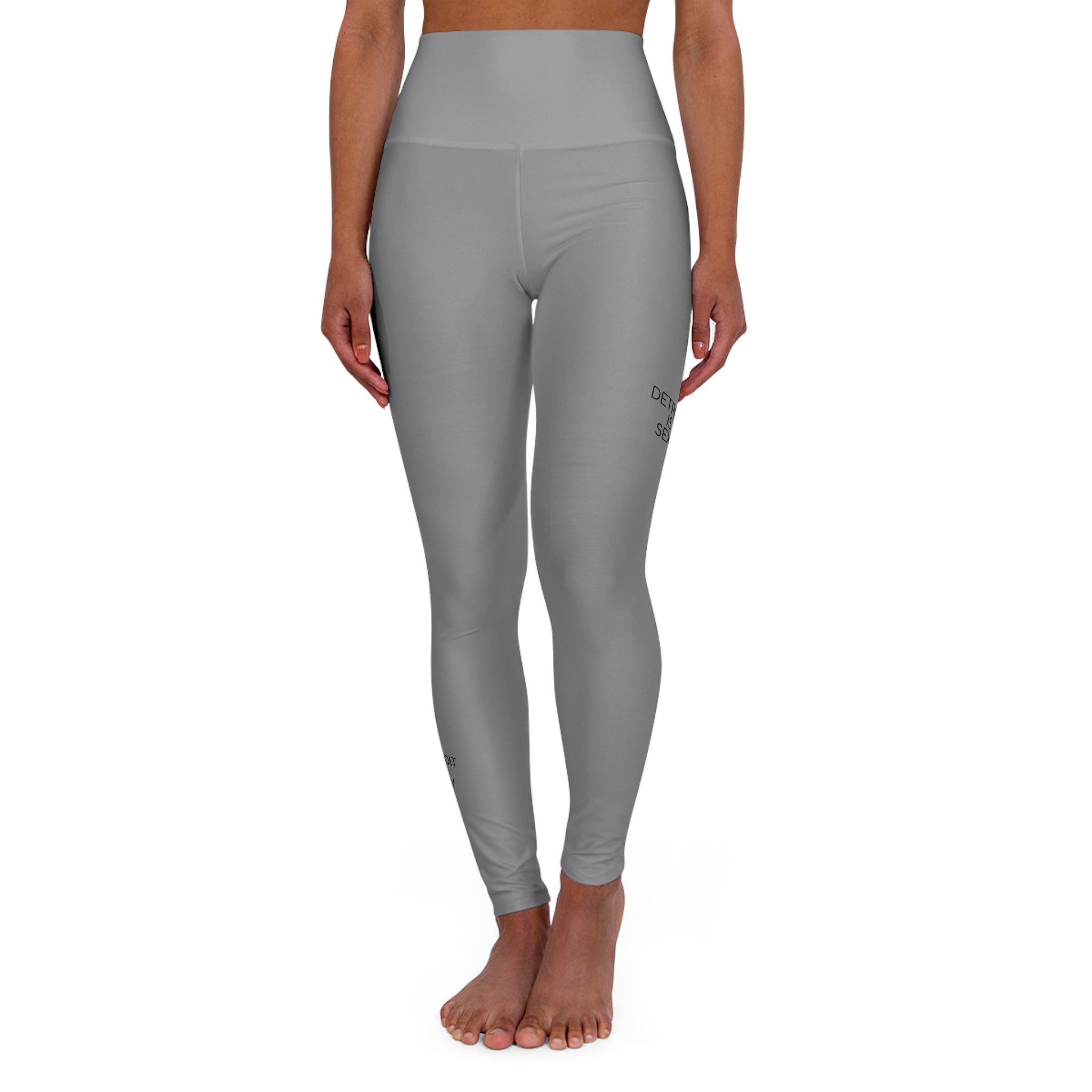 Detroit Is Sexy Gray High-Waisted Yoga Leggings - Tonyalicious Tees