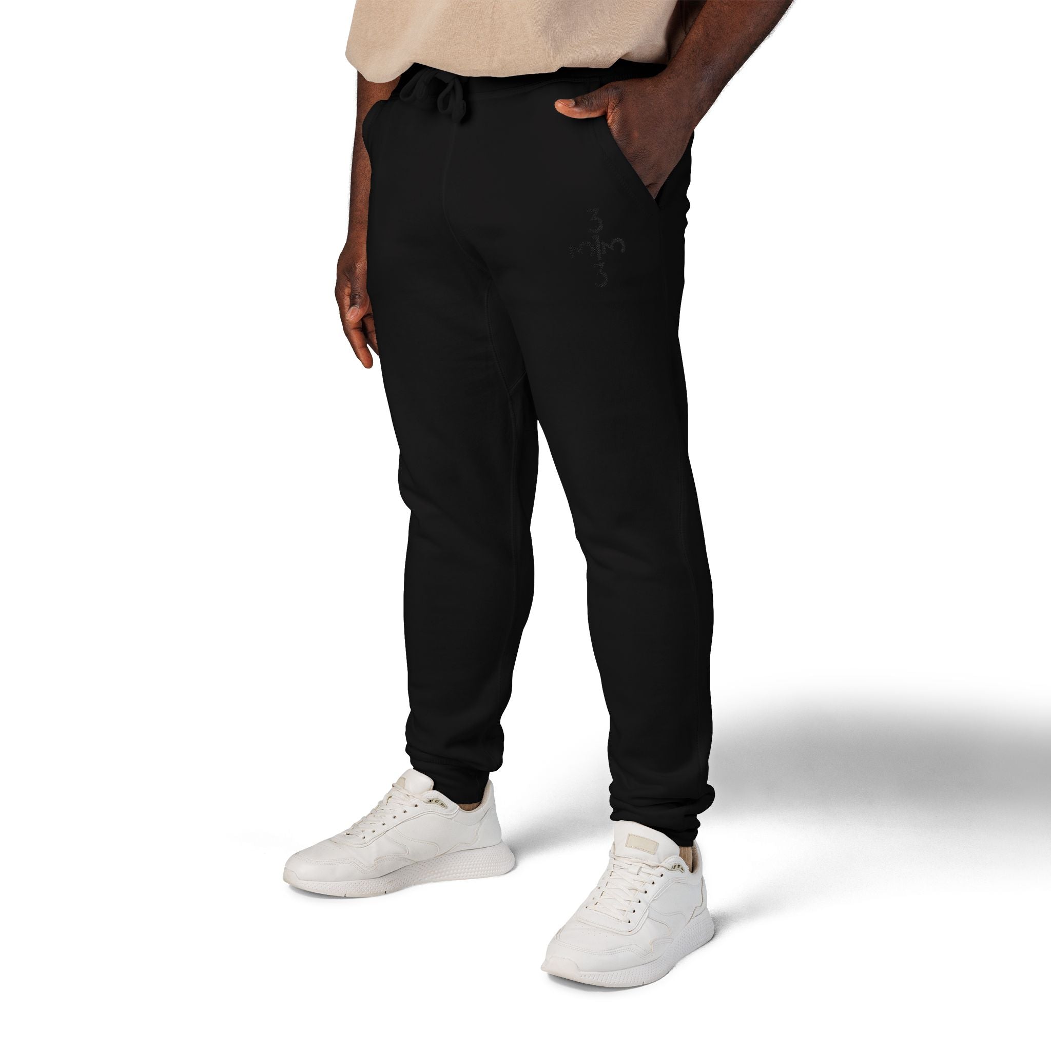 Twisted 313 Unisex Embroidered Joggers - Black Print - Tonyalicious Tees