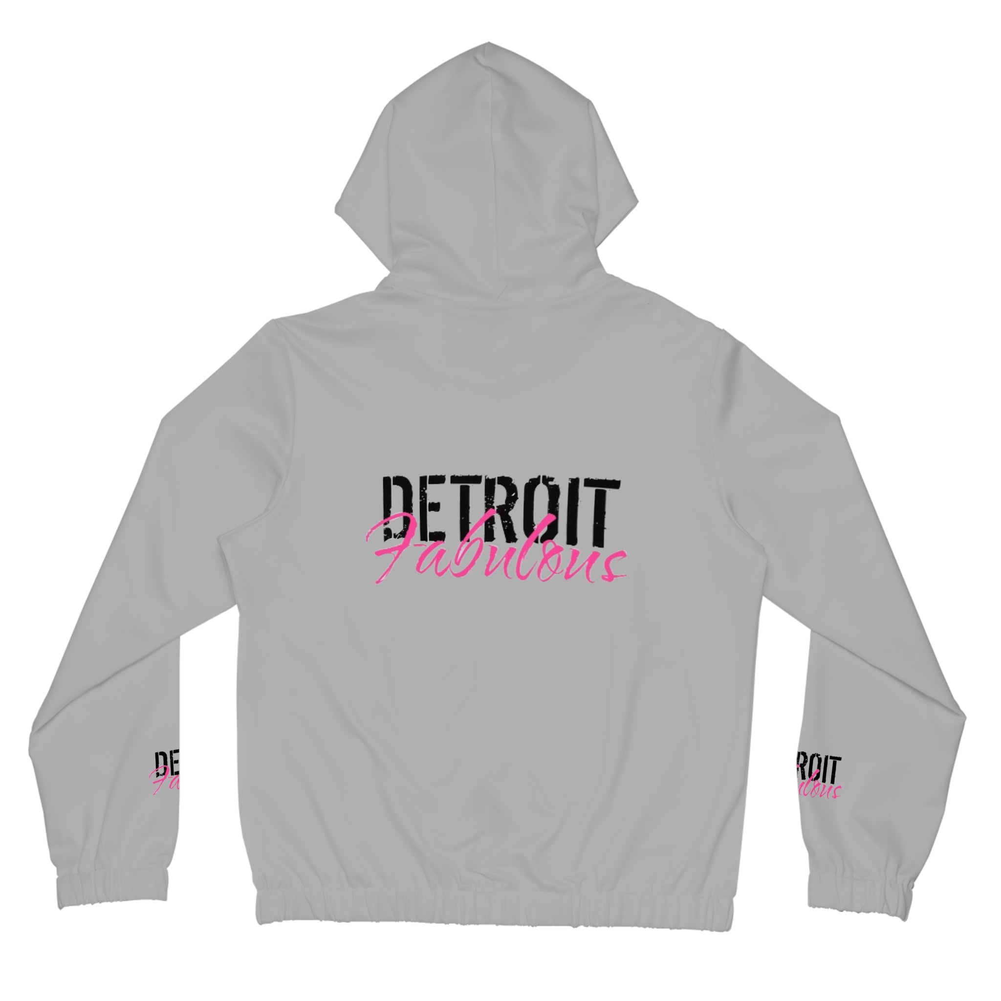 Detroit Fabulous Gray Lightweight Zip Hoodie - Tonyalicious Tees