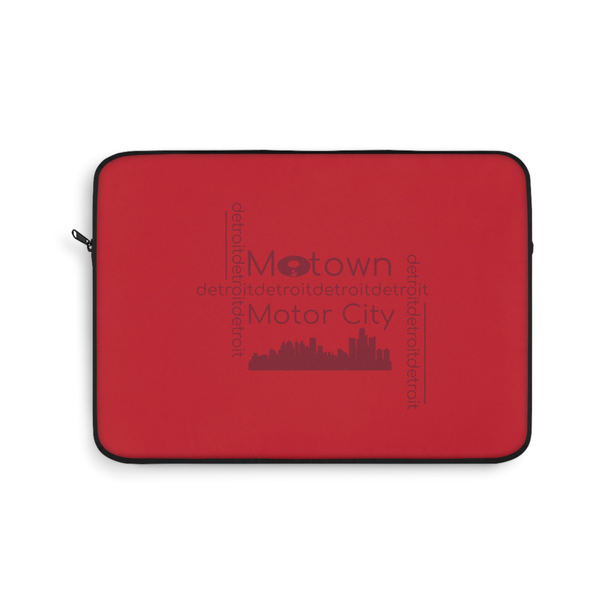 Motown Motor City Laptop Sleeve - Red - Tonyalicious Tees