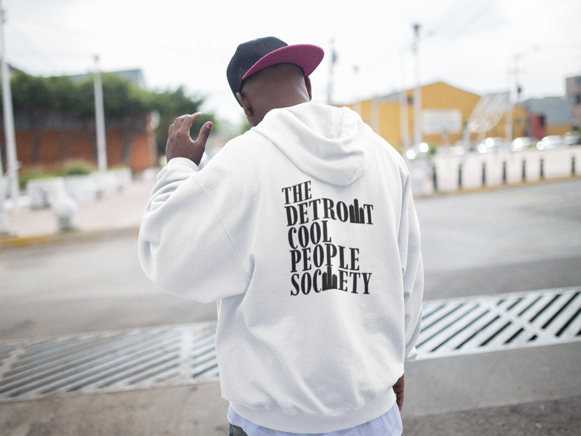 The Detroit Cool People Society Hoodie - Front and Back print