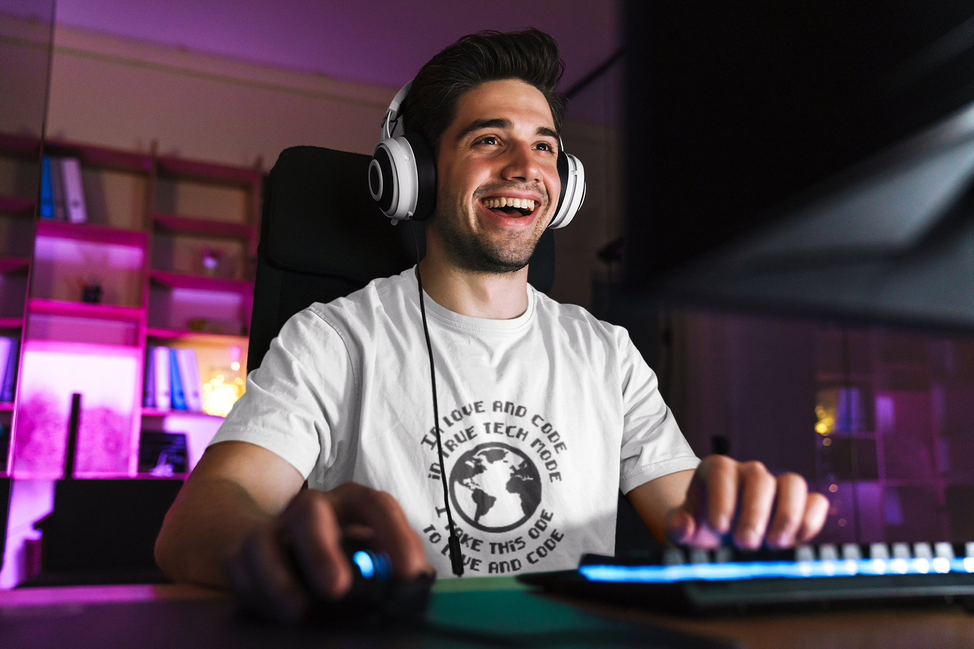 In Love and Code Tech Tee - Front and Back Print Tee