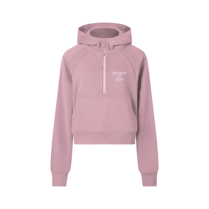 Cropped Half-Zip Hoodie - Tonyalicious Tees