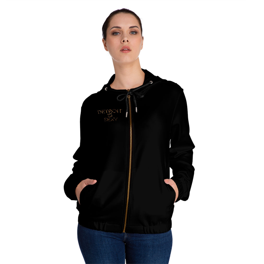 Detroit is Sexy Women’s Animal Print Lightweight Zip Hoodie - Tonyalicious Tees