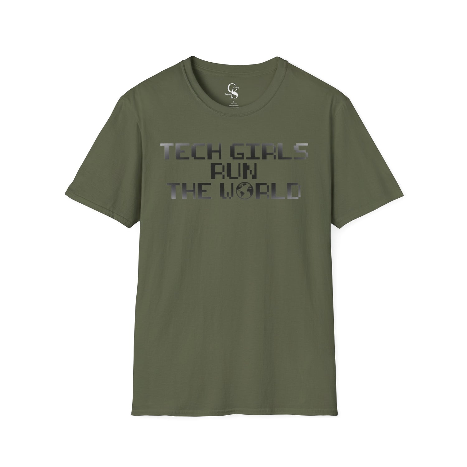Tech Girls Run the World Tee - Front and Back Tee